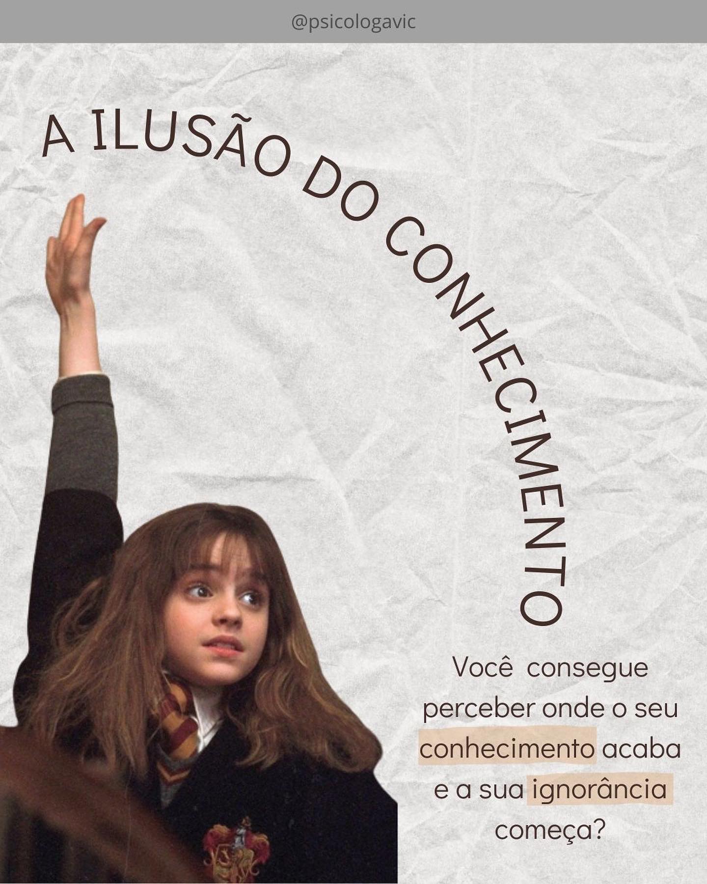 Nem sempre a ilusão do conhecimento é exclusiva dos intelectuais arrogantes, dos metidos a sabichões ou das pseudo-enciclopédias ambulantes - os grupos de família no whatsapp que o digam. Muitas pessoas sofrem com a ilusão do conhecimento sem nem mesmo perceberem ou terem a intenção de se passarem por “sabe-tudo”.
As pesquisas citadas neste post (referências no último carrossel), demonstraram que a nossa própria capacidade de imaginação, observação e até mesmo a internet, podem fazer com que a gente superestime o nosso real conhecimento sobre diferentes coisas. Ou seja, podem fazer com que a gente ACHE que sabe MUITO MAIS do que de fato sabe.
O problema disso é que com a ilusão do conhecimento podemos nos tornar mais vulneráveis a certas armadilhas prejudiciais à nossa saúde mental e às nossas relações interpessoais!
Portanto abrace a sua ignorância. Não tem nada de errado com ela! Exercite parar por um minuto e reconhecer conscientemente que você não sabe algumas coisas antes de tentar dar explicações. Experimente avaliar de forma mais realista a sua memória e os seus limites e sinta a liberdade deliciosa que é NÃO SABER DE TUDO!
.
.
.
.
.
#psicologia #psicoterapia #terapia #tcc #terapiacognitivocomportamental #artigo #artigocientifico #ciencia #conhecimento #ignorancia #comportamento #ilusão #ribeiraopreto