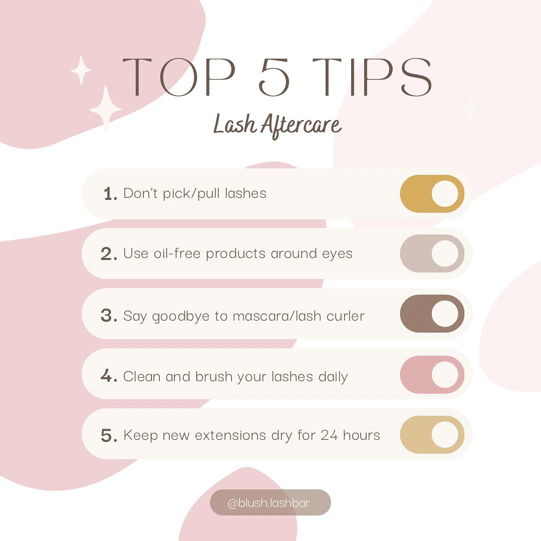 โจ Lash Aftercare Tips โจ