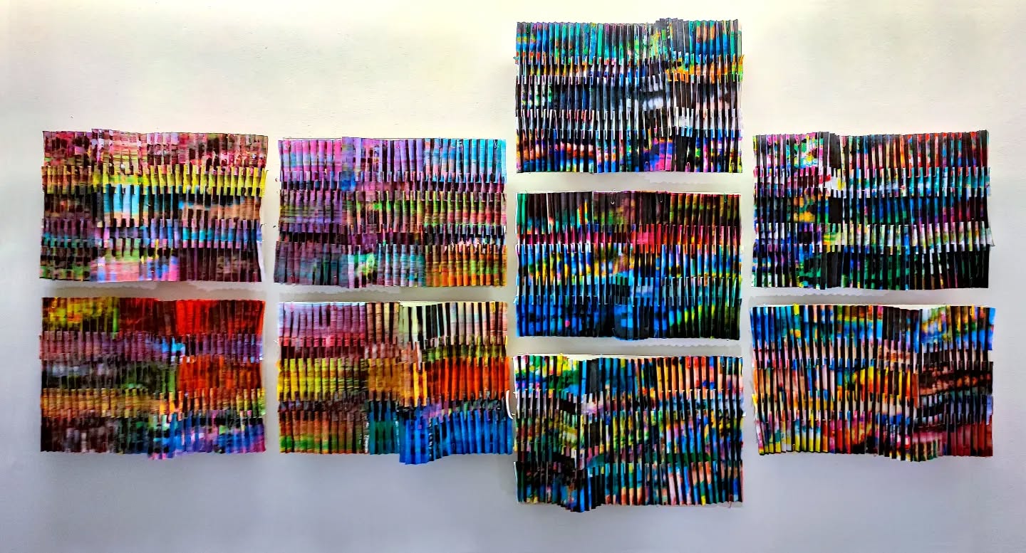 Schwindel v025
Impresion tones sobre papel Collage
120x150x5 cm
2022
#art #arte #artecontemporaneo #contemporaryart #colors #fineart. #artgallery
#artcurators #coleccionistasdearte #spanishartist #artcollector #artist #objectart #exhibition #exposicion #abstractart #colors #artoninstagram #artonpaper #cineticart #oppart #opart