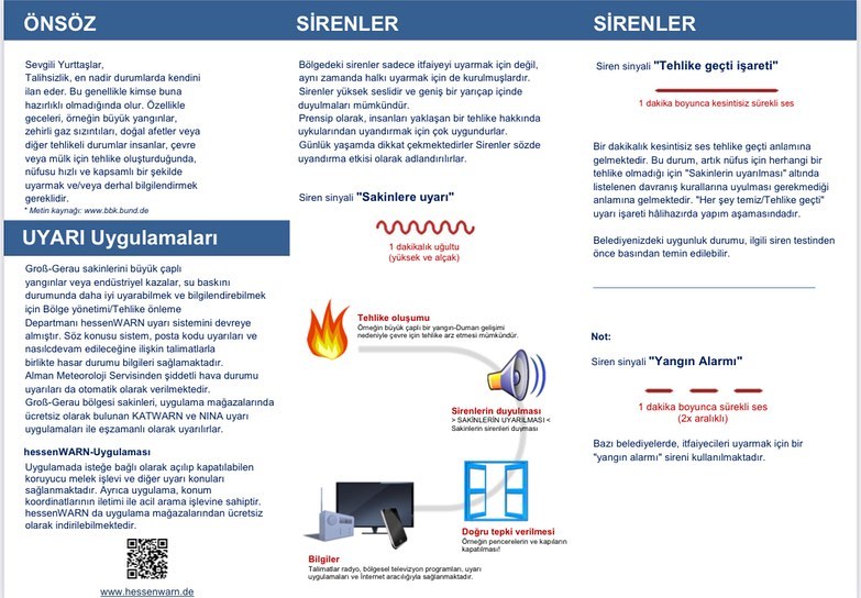 Doğal afet sistemlerinin denenmesi amacıyla 08.12.2022 Perşembe günü saat 11:00-11:30 arası siren testleri uygulanacaktır. Bütün Cemaatimizin ve çevredeki vatandaşların bilgisine.