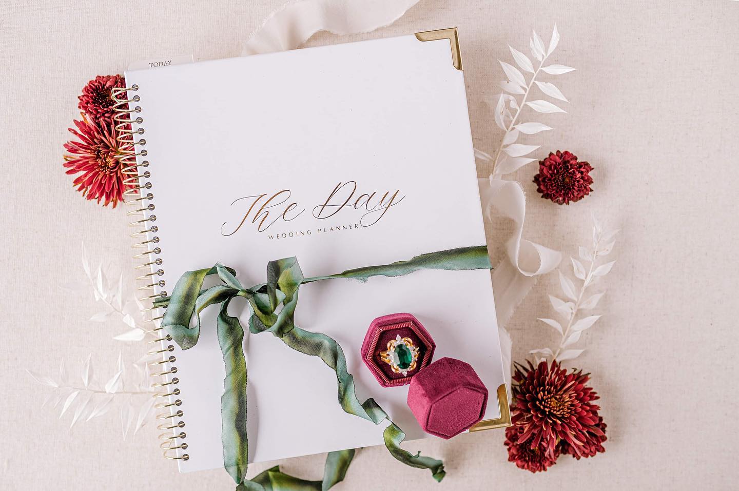 40% of engagements happen during the holidays and 20% occur at Christmas. We have the perfect gift to go along with your engagement! Visit www.thedayweddingplanner.com