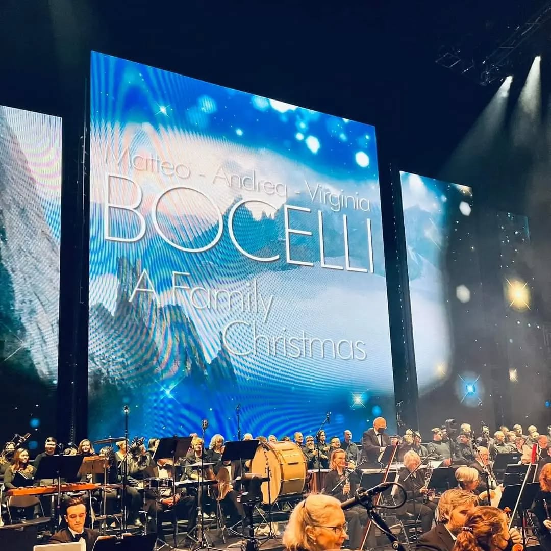 Sometimes, you get to play the big venues. #Andreabocelli holiday show-- great to hear so many people screaming for opera!