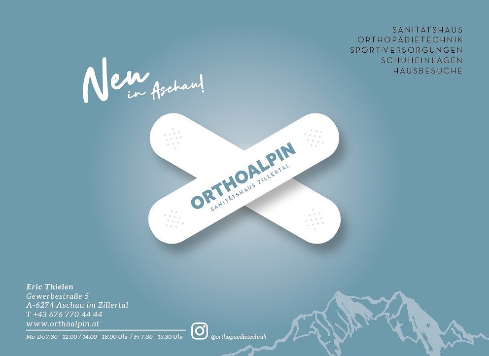 Yes, we’re OPEN!
🥳
Nach einer kurzen, aber intensiven Zeit haben wir es geschafft.
Das Orthoalpin Sanitätshaus Zillertal öffnet sein Pforten.
Die ein oder andere Hürde gab es zu überspringen, den ein oder anderen Stein, der in den Weg gelegt wurde, zu übersteigen.
Aber nun ist es soweit.
Unser kleines, aber feines Sanitätshaus - mitten im wunderschönen Zillertal gelegen - wartet mit tollen und speziell ausgewählten Artikeln auf dich.
Egal ob Sanitätshaus, Orthopädietechnik oder Rehatechnik - bei uns bekommst du es.
Egal ob Sportler ⛷️, amputierter 🦿, oder im gesetzteren Alter 👵. Bei uns wird jeder mit vollster Hingabe versorgt.
Schaut vorbei. Wir freuen uns auf euch ☺️
•
•
#orthoalpin #sanitätshaus #orthopädietechnik #rehatechnik #undsovielesmehr #zillertal #tirol