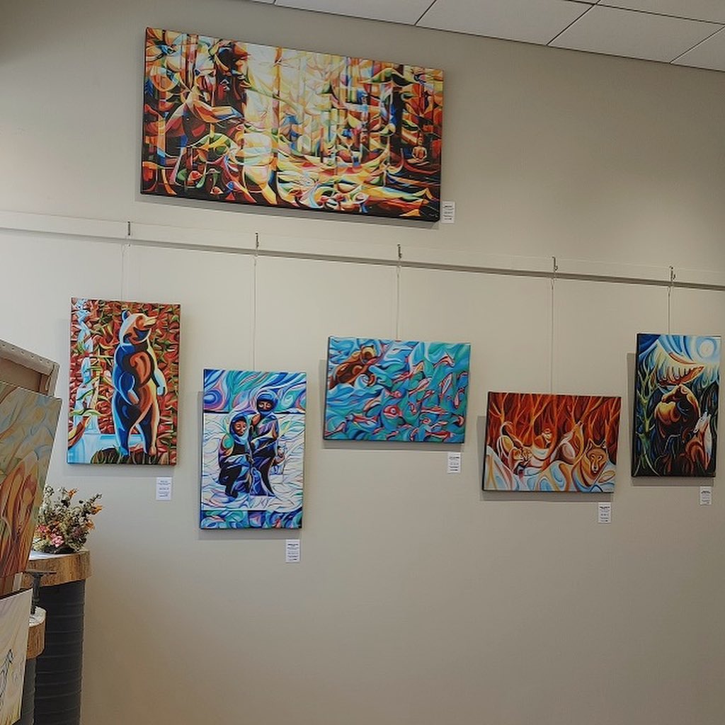 Irma at @artgallerykimberley has switched up my wall 😍 Go and check it out! #kimberleybc #agoodplacetobe #artisforeveryone #limitededitioncanvasprints #inspiredbycubism