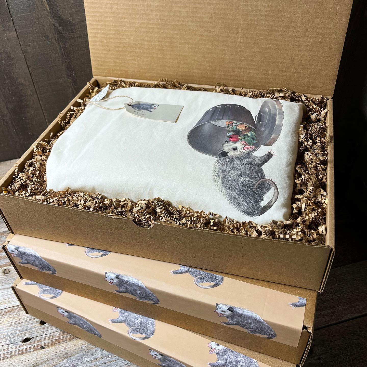 'Zero Waste Opossum' gift set
#trashcat #ecofriendlygifts #matchymatchy
