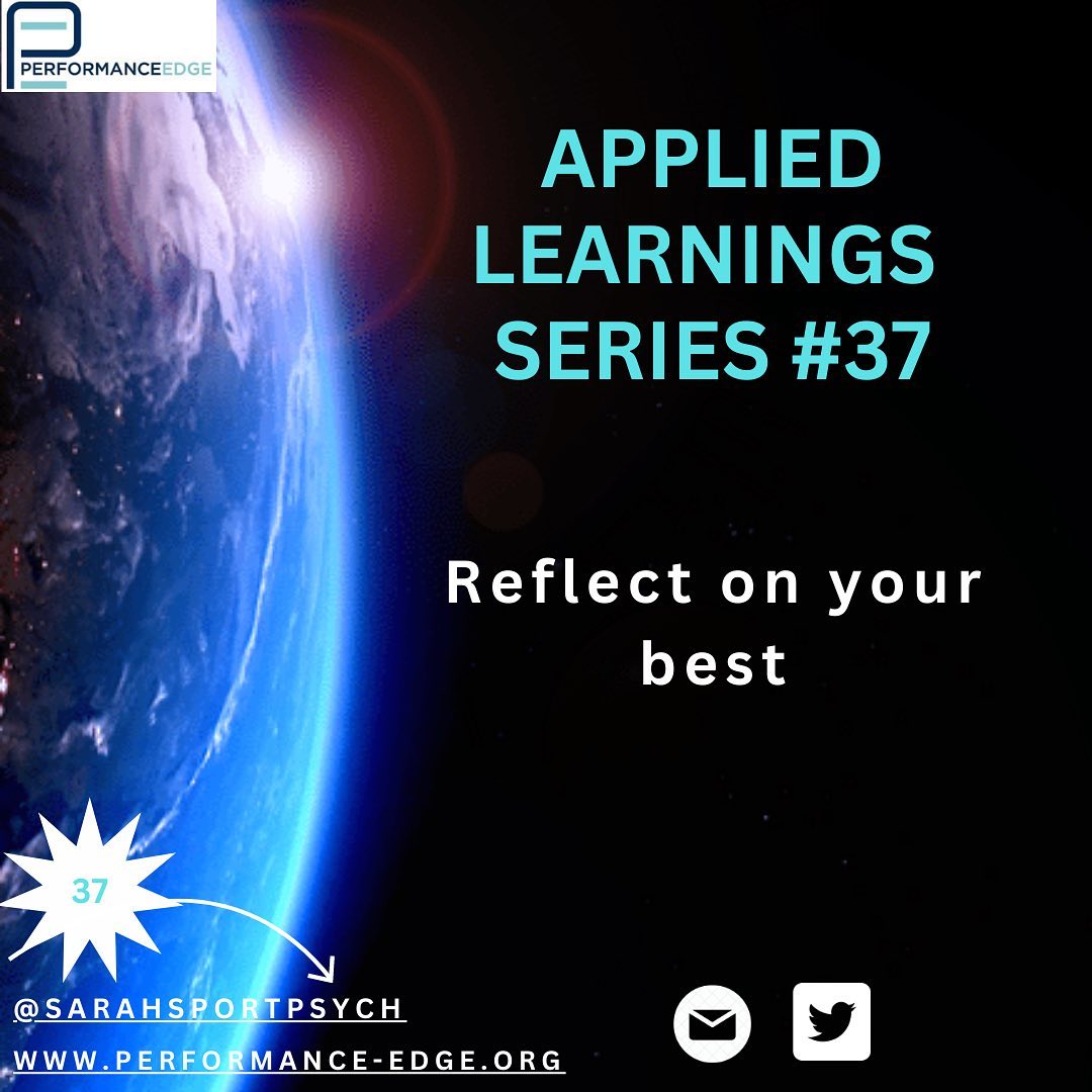 WEEK 37 Applied Learnings Series
Reflect on your best
šI donāt know about you, but I find it uncomfortable & awkward to discuss successes I may have had. Amongst the performance practitioners that Iāve worked alongside over the years, this has been a common theme.
š¬Perhaps itās fear of looking overconfident or arrogant. Maybe itās the messaging from the external world that we ālearn from failuresā OR ā¦ā¦is it the driving home of quotes about the power of humility? (both of which are important concepts)
āļøWhat it leaves us with can be an imbalance in our reflections whereby they are predominantly based on failures & lessons learned, with limited reflection time given to lessons learned from success.
ā³Spending time on feeling good about what weāve achieved has many benefits including:
Increased self awareness
Increased confidence
Calibrating our goals