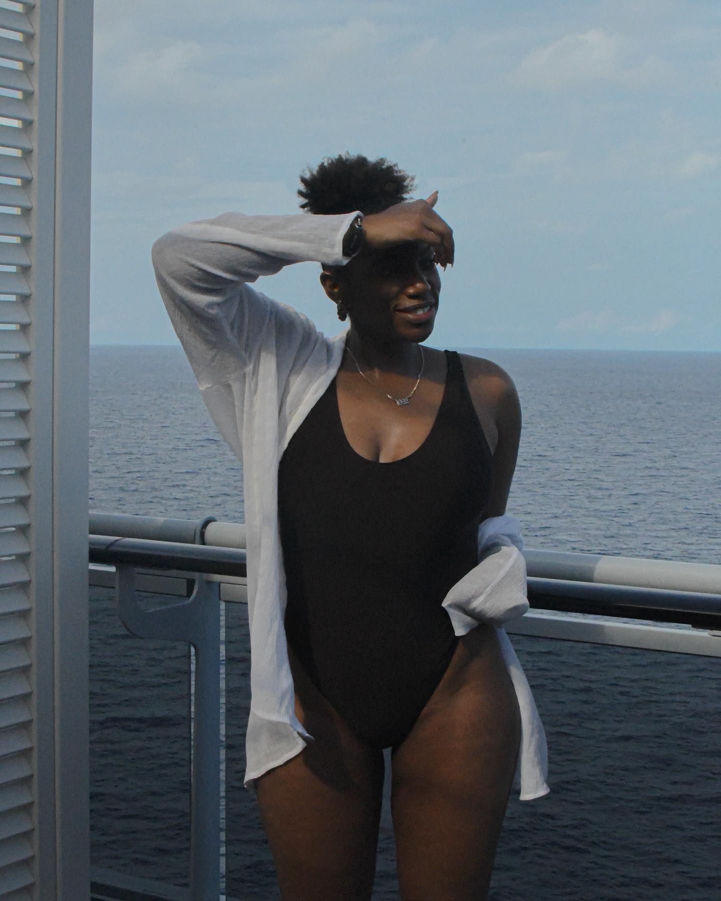 I’m about to dive in. Baywatch who??? Can’t believe I’ll be 30 in 3 days. Living life on this cruise @virginvoyages #VirginVoyages Here are the EXACT links for my swim, coverup and 1992 necklace: https://liketk.it/3Y2B3