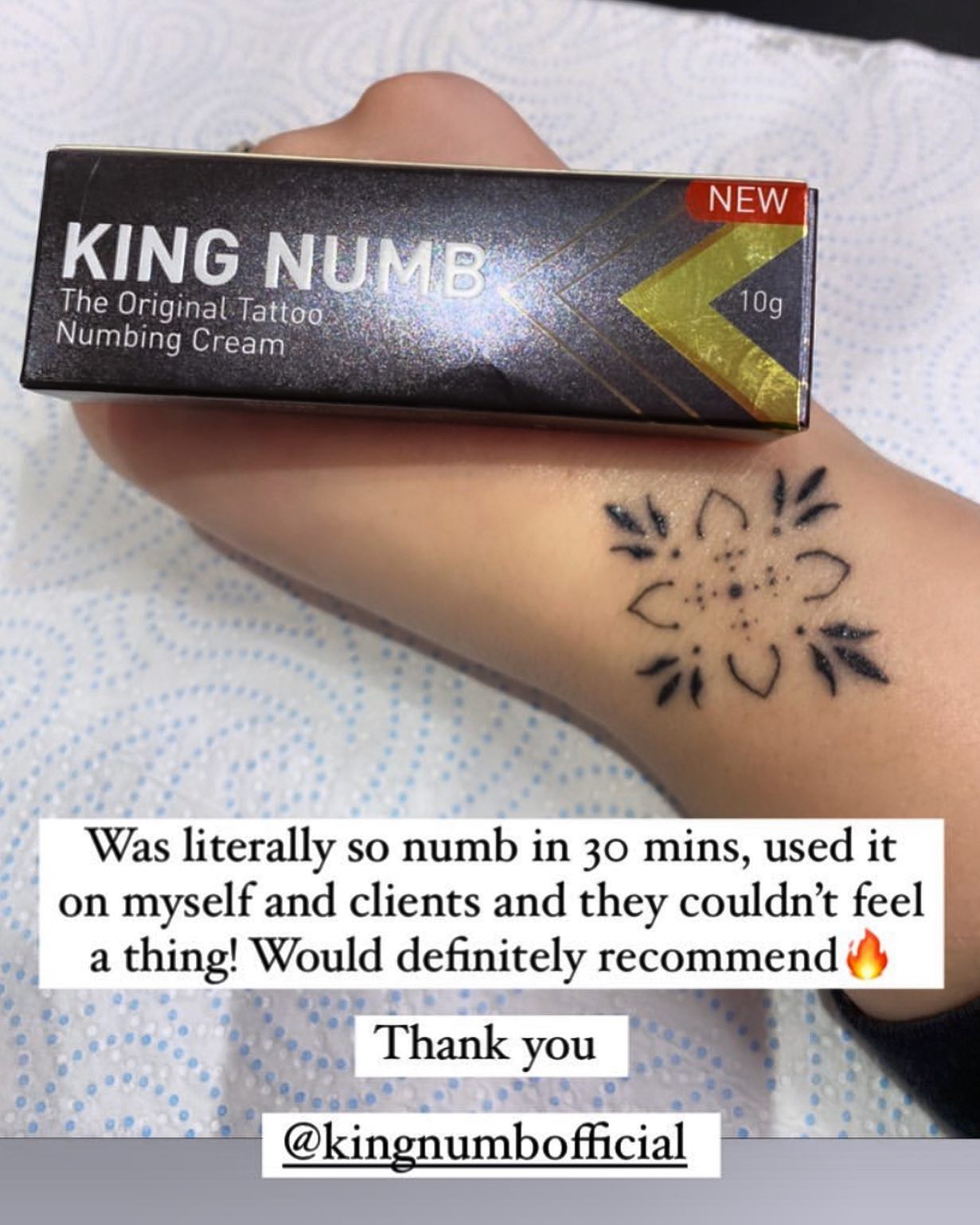 @lucybethantattoos #now #kingnumb #tattoo #tattooideas #tattooartist #tattooflash #tattooart #numbing #numbingcream