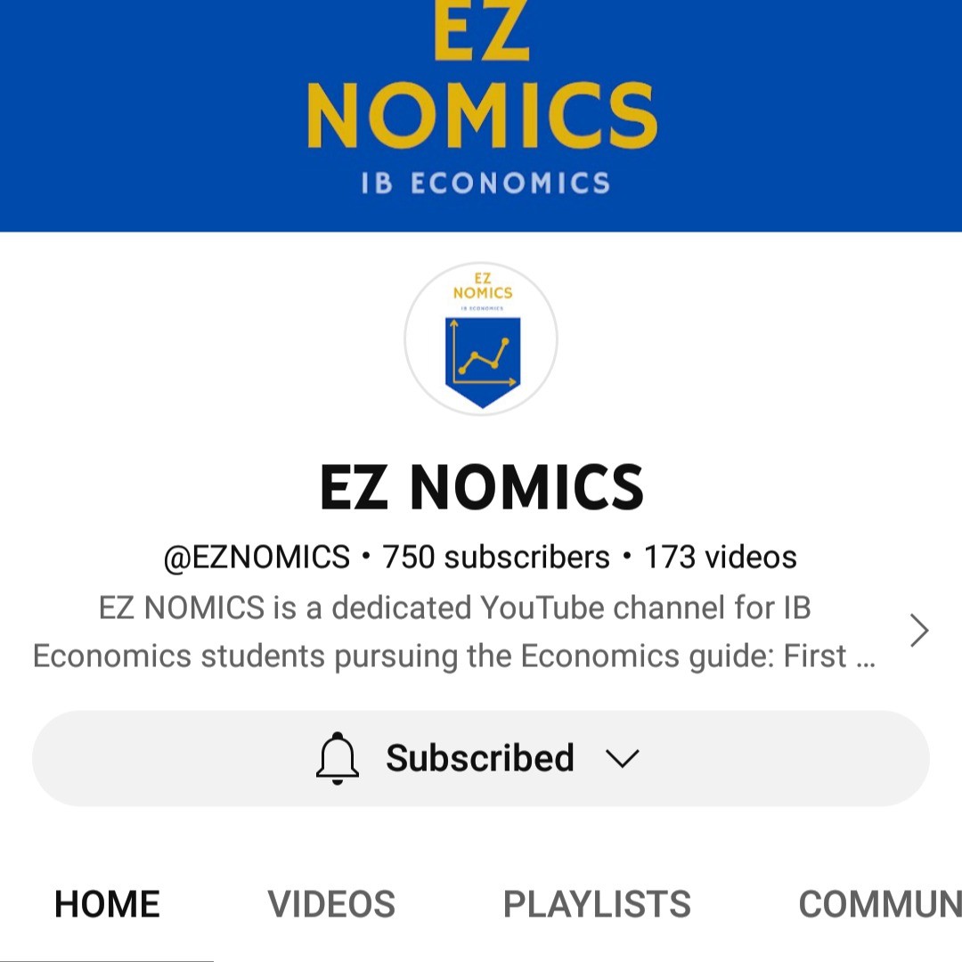 EZ NOMICS (my IB Economics YouTube channel) just hit 750 subscribers and now has over 70,000 views!
Many thanks to all the students, teachers, and supporters of the channel worldwide.
Humbled to see support from over 50 nations: Spain, India, the United States, United Arab Emirates, Hong Kong, New Zealand, the United Kingdom, Singapore, Indonesia, Canada, Morocco, Sweden, Vietnam, Qatar, Thailand, South Korea, Malta, Switzerland, the Philippines, the Netherlands, Mauritius, Lebanon, Maldives, Mexico, Denmark, Australia, France, Japan, Sri Lanka, Russia, Jordan, Eswatini, Monaco, Nepal, Slovakia, Nigeria, Laos, Turkey, Colombia, Belgium, Ireland, Aruba, Ethiopia, Ghana, Zambia, Andorra, Brazil, Germany, Kenya, Ghana, South Africa, and Iraq.
The channel now features 173+ video tutorials, with more to come in the days, weeks, and months ahead.
Stay tuned - more content to come.
#teachers #students #onlinelearning #economics #ibeconomics #economy #ibdp #internationalbaccalaureate #internationaleducation #internationalstudents #internationalschools #onlinelearningcourse #education #educationforall #educationaltechnology #youtubechannel #youtuber #youtube #youtubecreator #youtubevideos #onlineclasses #onlinecourses #onlineeducation #onlinecourse
