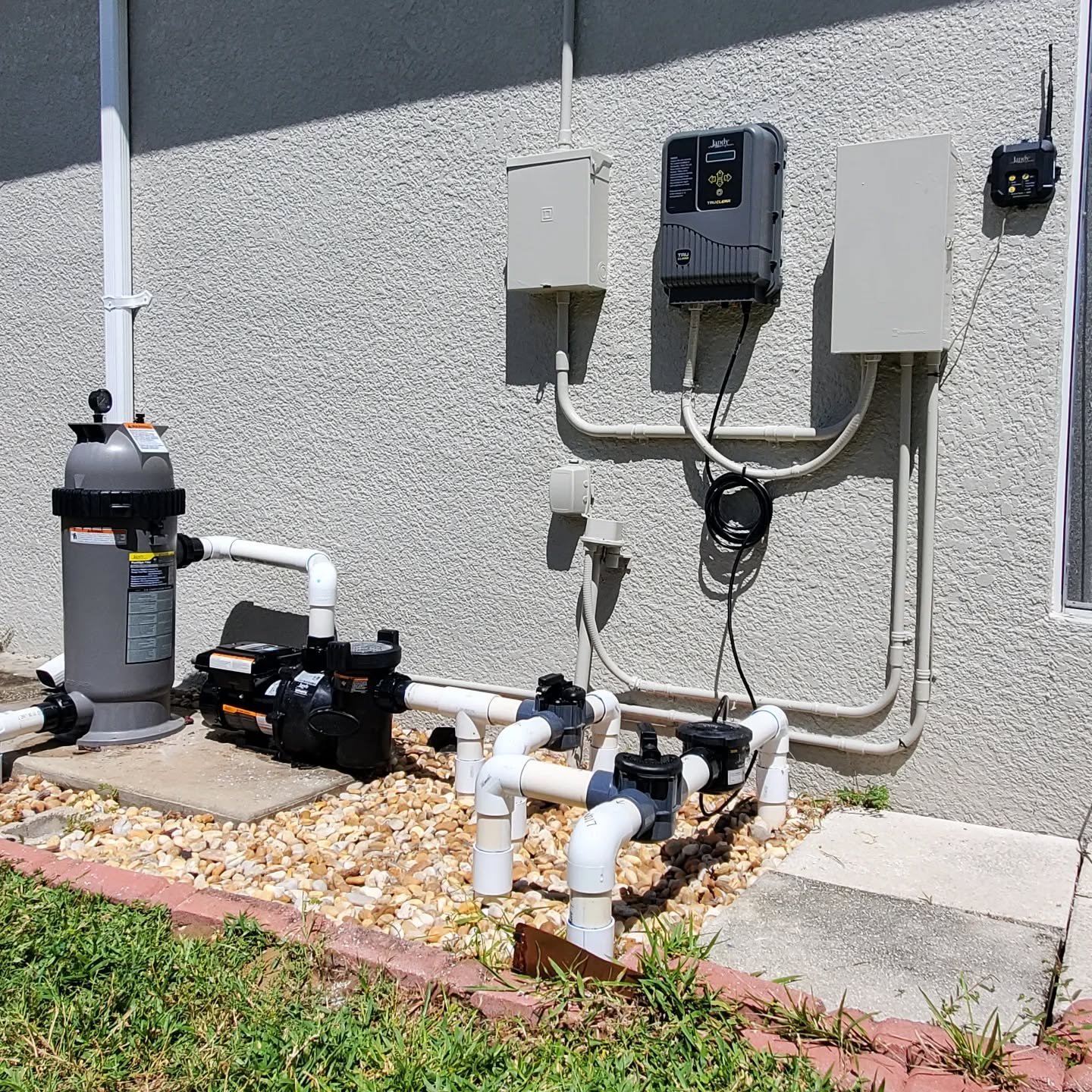 This pool home had new pvc from the ground level up, along with new variable speed pool pump, cartridge filter, and salt system. Bundled up for a 3 year full warranty! 
Bonus info: Pump is WiFi Connected and App Controlled with #iaqualink