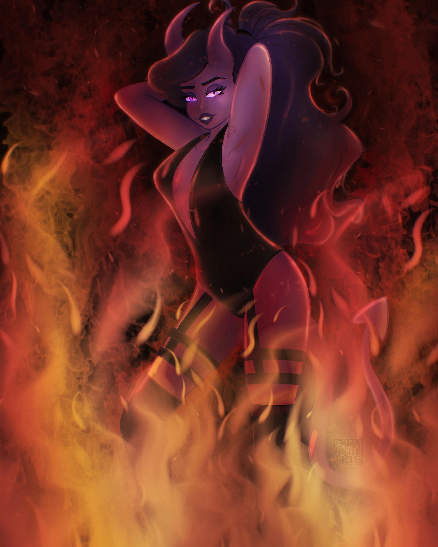 Deianira, The Succubus
This piece would not be possible without massive help from @semplearts who showed me lots about Procreate tools that I’ve been clueless about. Thank you Megan!!!
The printed version of this piece is 27” x 36” (68.58cm x 91.44 cm)
#art #artist #illustration #fineart #painting #procreate #procreateart #drawing #digitalart #fantasyart #succubusart