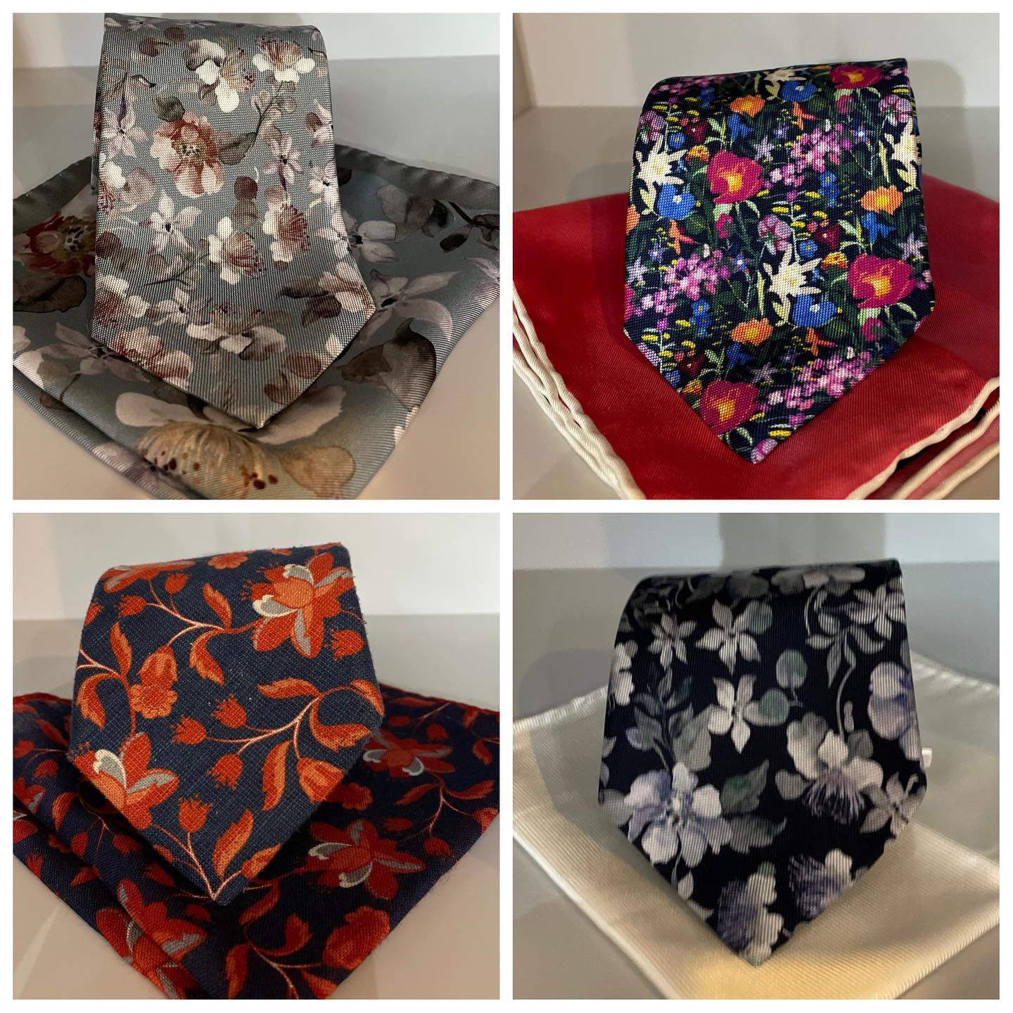 Tie and pocket square combos. Change up your look. #etonshirts #silktie #cirencesterlife #cotswoldlife #cotswoldstyle #shoplocal #turnerandhares #stentröms #mensfashion #menssuits #austentatious #