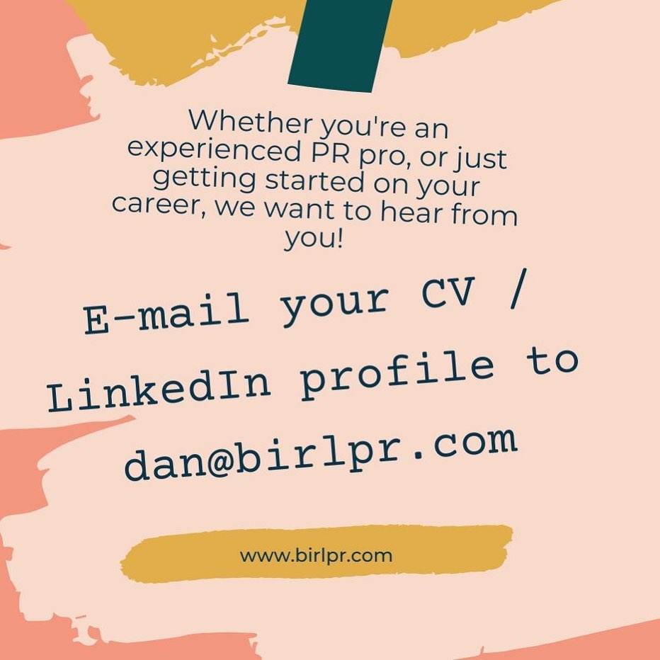 Thinking of a career in PR? #BIRL