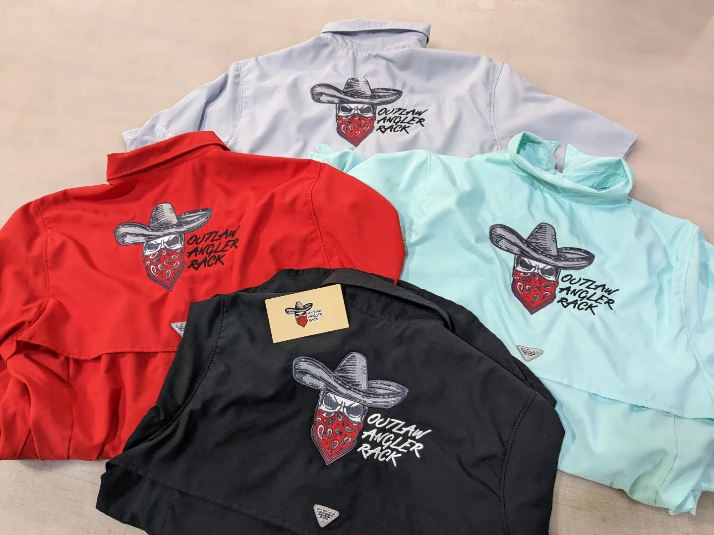 embroidered fishing shirts with 45,000 stitches, with plenty of depth, color and details.
Added some suede finish business cards with raised spot UV to really show off all the attention to details.
#cultureapparelstudio #cultureafterdark