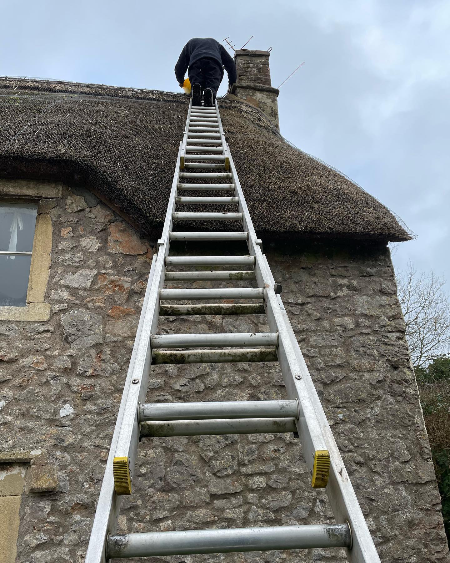 A small repair carried out on this thatched property