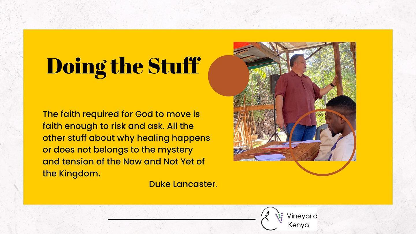 The faith required for God to move is faith enough to risk and ask. All the other stuff about why healing happens or does not belongs to the mystery and tension of the Now and Not Yet of the Kingdom.
Duke Lancaster.