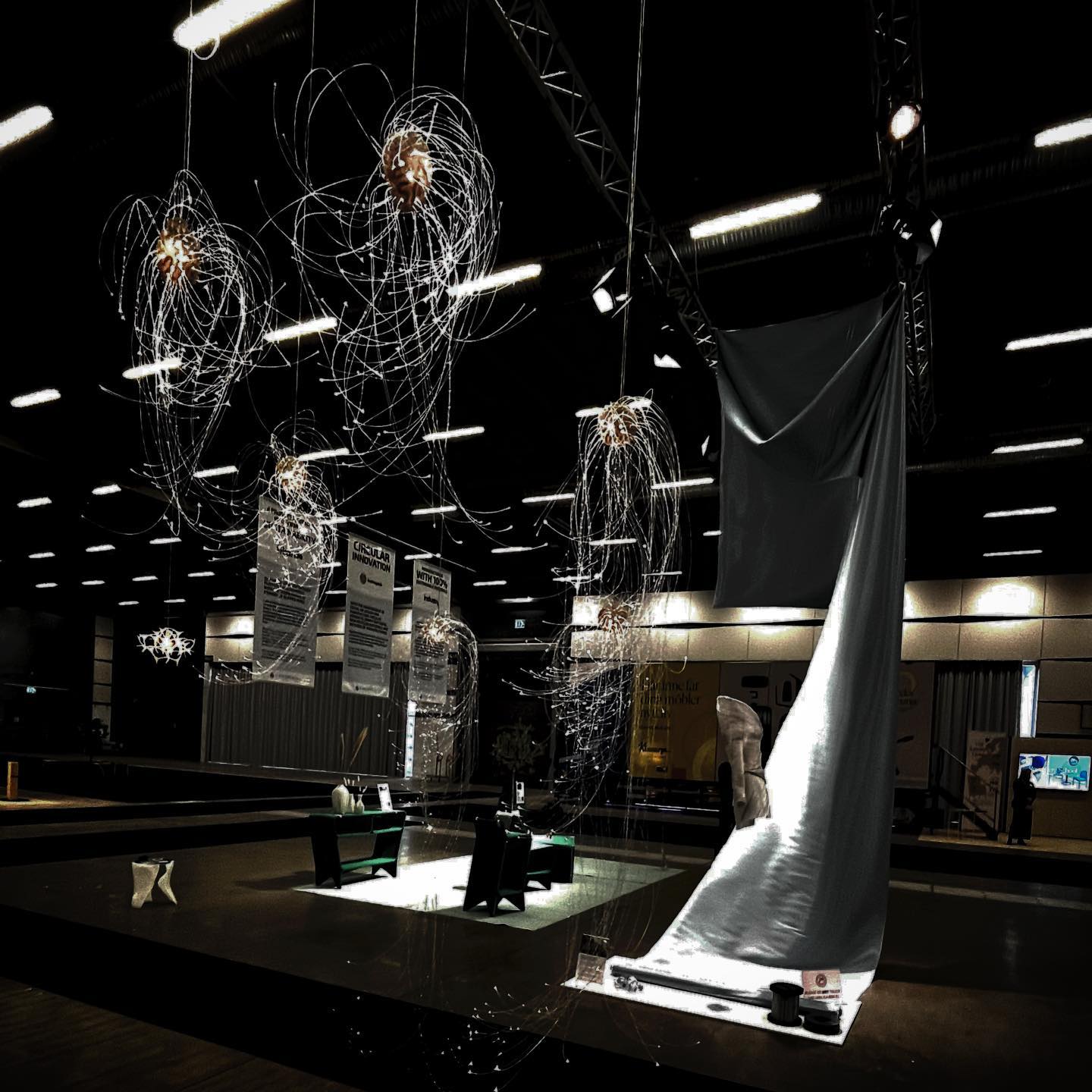 Everything revives after darkness, we are sad that you don’t have a chance to see our collection in this way. And tomorrow is the last day of the show, stop by @stockholmsmassan Hall A 25:16 to say goodbye 👋
#recycledmaterials #circulardesign #oceanplastic #recycledfashion #closingtheloop