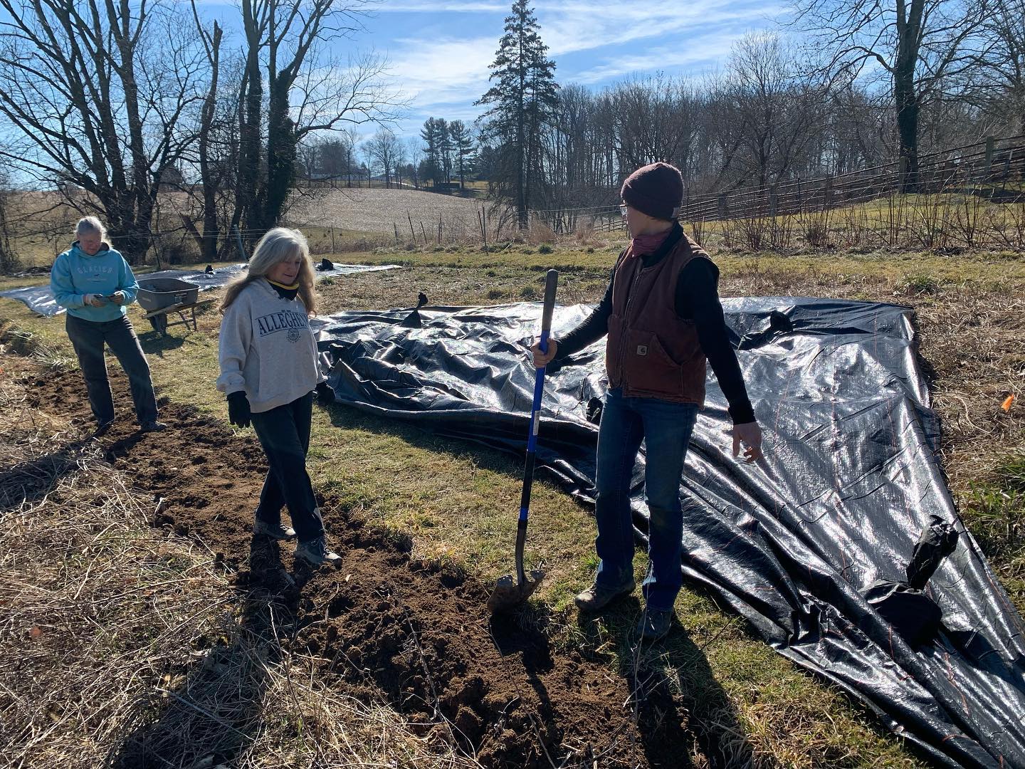 We are out here this beautiful morning filling in a ditch for the new potato garden bed. I (Trevor) already tripped a few times in the ditch, so we decided to fill it in together. Team work makes the plants dreams work!
What kind of potato is your favorite kind? What’s your favorite dish to make with potatoes?