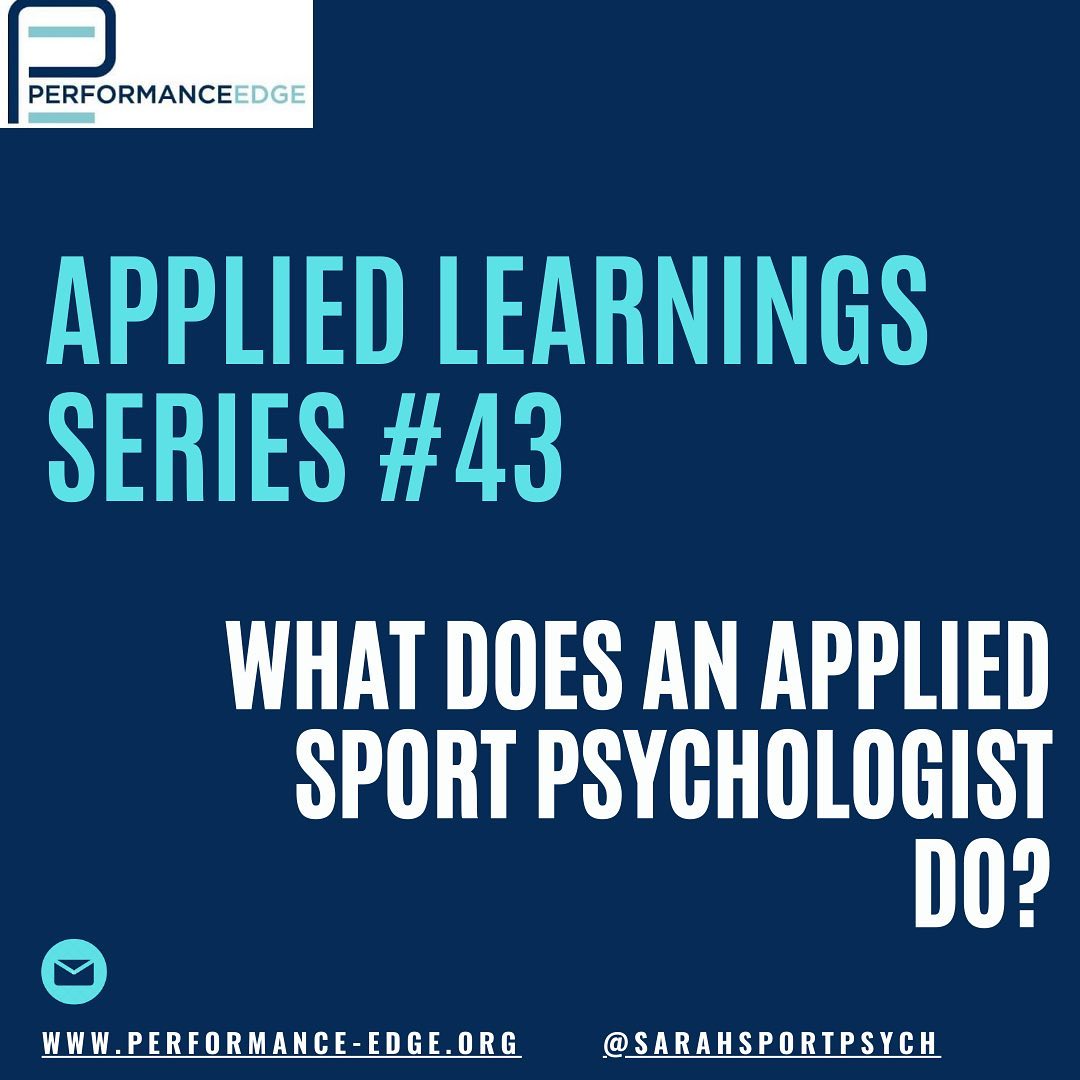 WEEK 43 Applied Learning Series
What does a Sport Psychologist do?
Now thereās a question I get asked a lot & without sounding too much like a stereotypical psychologist āit dependsā and it truly does depend on so many things. Context, people, situation, resource, experience, perception, to name a few.
In my experience within teams and organisations, two things crop up consistently surrounding the value that a sport psychologist can add:
1. Connecting the dots
2. Being part of the performance puzzle
#appliedpractice #context #sportpsych #connectors #sharedvision