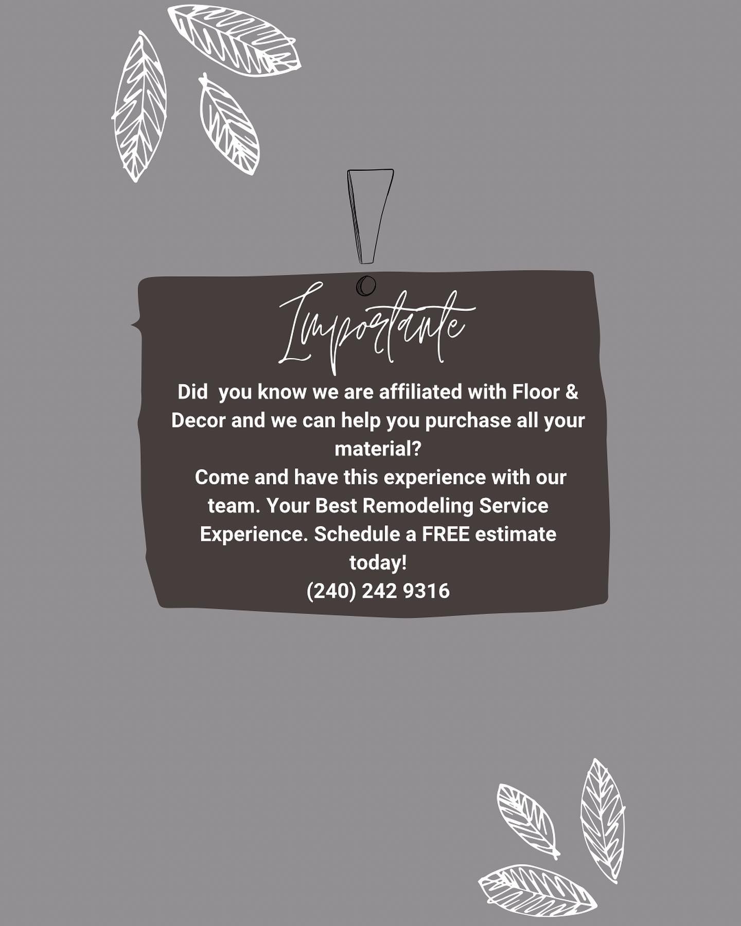 Call Now! Bring sophistication and quality to your home with our special and best remodeling service.
Located in: Silver Spring, MD
Schedule a FREE estimate here: (240) 242 9316
#remodelingcontractors #silverspringmaryland #constelacaofamiliar #designdeinteriores #washingtondc #floorplan#bathrenovation