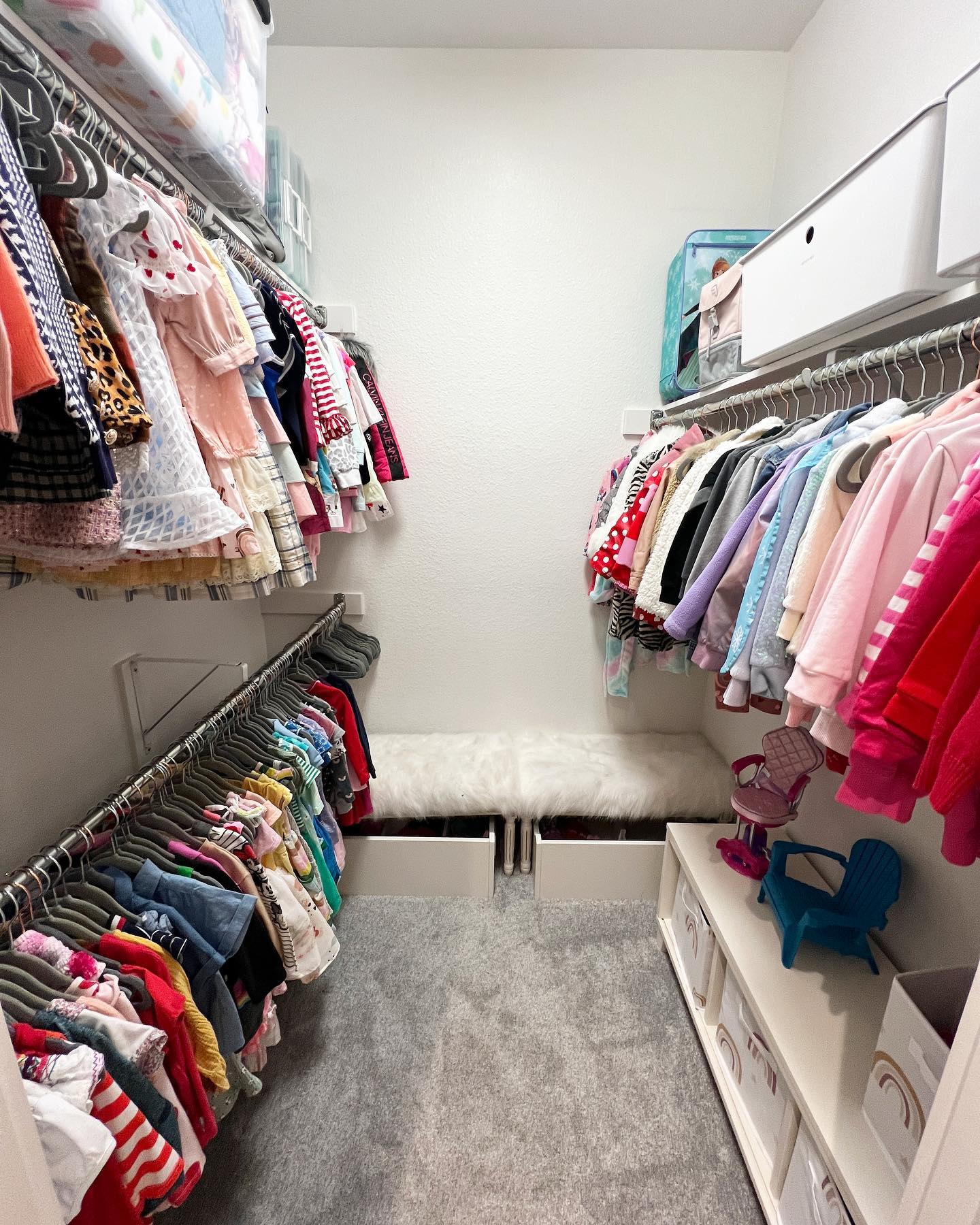 This little lady has a better wardrobe than me 🤩 and now, her closet is as dreamy as the clothes it stores.