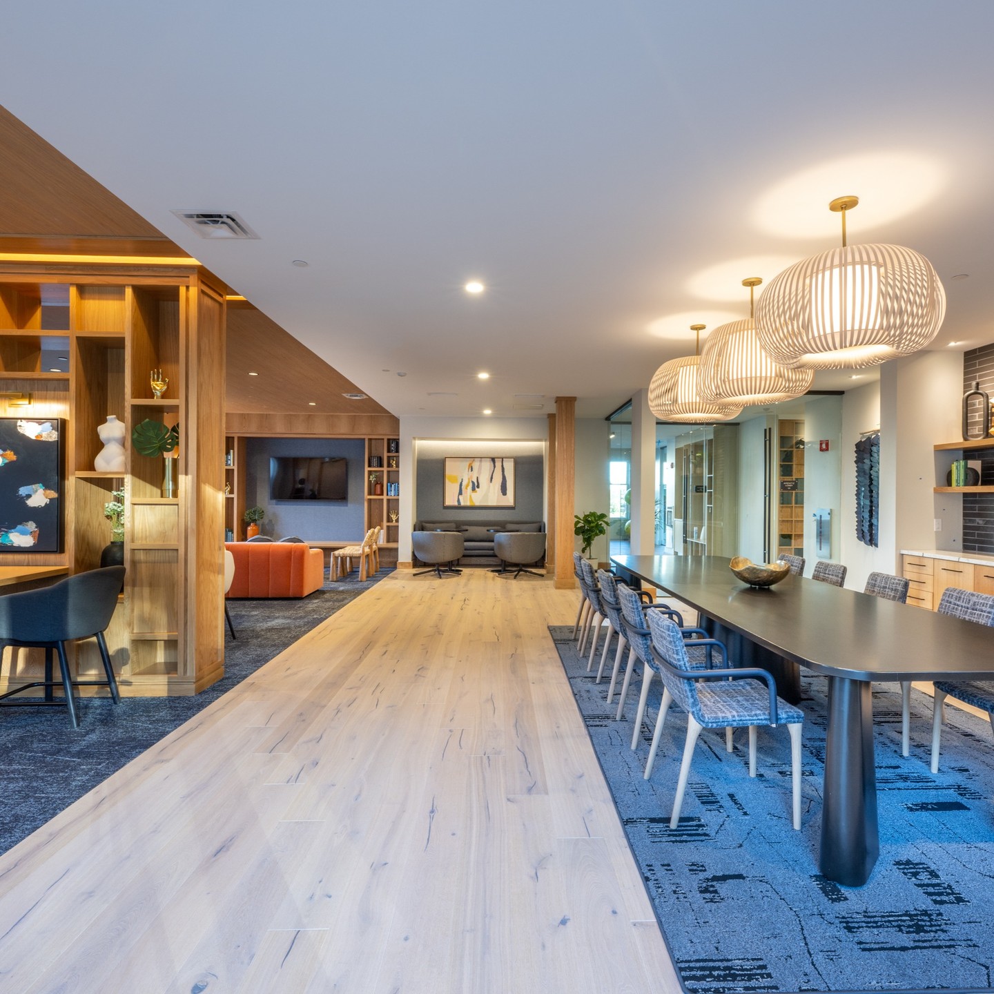 Everyone loves the Blues... Boogie Chillen' in these hot amenity spaces. Luxury multi-family in Sudbury Massachusetts #coldbrookcrossings #whiteoakmillwork #luxurymultifamilydesign #interiordesign #conantdesigngroup #kuzcolighting #dmflighting #arteriorslighting #techlighting #shawcontract #interfacedesign #bostonlightsource #reflexlighting #coldbrookcrossingsudbury #trendinginteriors #multifamilydevelopment
#trendinginteriordesign
photos by ShupeStudios
