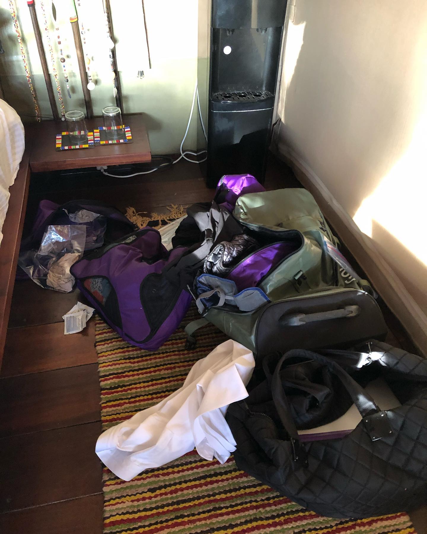 Yesterday while we were at the clinic a baboon got into our tent. The baboon went through our bags and sampled my medicine. They is now a baboon that has lower blood pressure. 😉