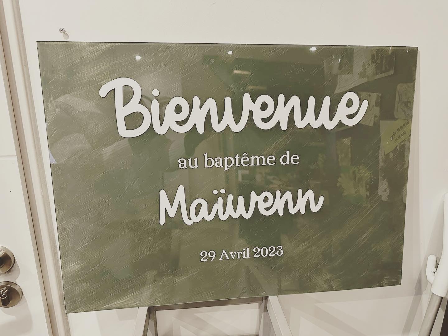 Panneau de bienvenue #baptême #personnalisation