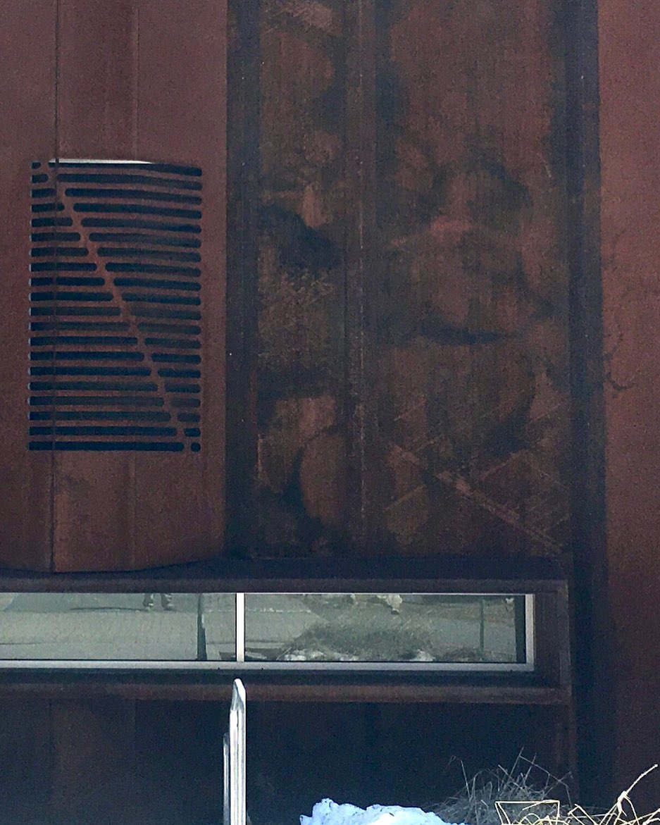 Weathering steel on our Lowman Concert Hall, Idyllwild Arts.