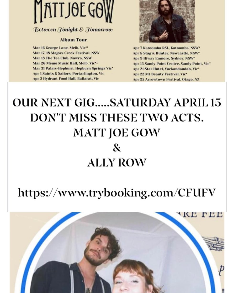 Don't miss our next double header gig. Saturday April 15