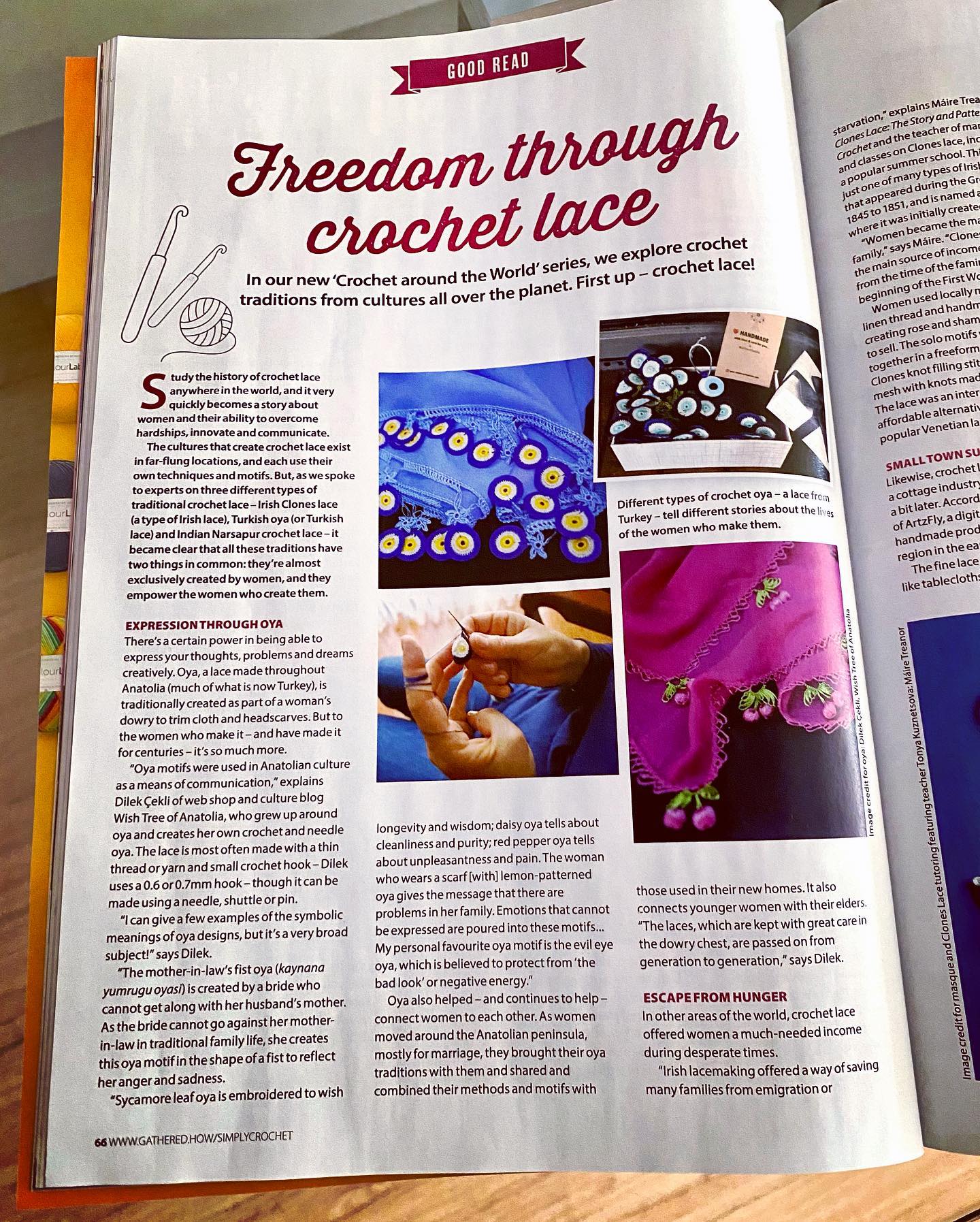 Wish Tree of Anatolia got featured in @simplycrochetmag Simply Crochet Magazine in the UK (issue 134)!😍🧿🥰🛒Wish Tree of Anatolia: International E-commerce of Anatolian Handicraft Items🛒 🌎Worldwide shipping 🌎Check out Wish Tree of Anatolia’s website *www.wishtreeofanatolia.com* for our online store🛒 #handmade #magazine #simplycrochet #london #ethicalfashion #fashionstyle #fashionista #sunday #evileye #fashionaccessories #knitting #lace