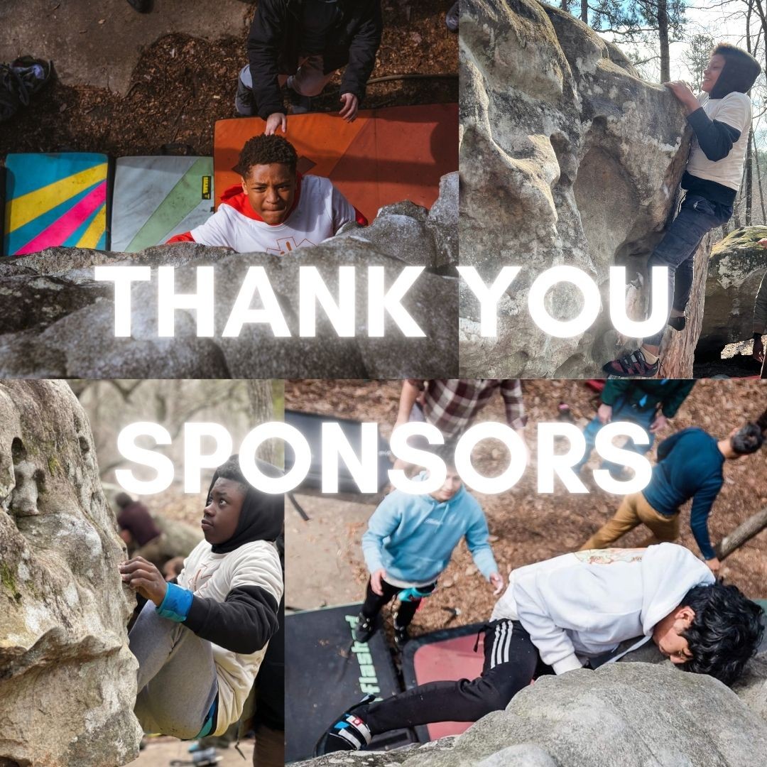 We couldn't do it without our sponsors. Huge shoutout to @POA_TN, @nomanslandfilmfestival, and @blkoutfest for being our largest company sponsors this past year - we are able to provide our WeClimb kids with gear, meals, comp entry, and adventures through your fundraising and support. Its exceptional to have brands like you behind us and we really feel you championing the cause of equitable access to climbing and bring climbing to our kids. An extra special shoutout to our local Chattanooga rockstar @walkergenevive for pointing @nomanslandfilmfestival our way, and being an awesome role model!
We love our sponsors🖤An additional shout out to @ontheroadandoff, @fourbridgesoutfitters, @highpointclimbing, @synergyclimbingandninja, @cruxconditioning, @seclimbers, @giardino.chattanooga, @callioperestaurant, and @burlaepprintandpress for helping us out along the way! We appreciate you!!