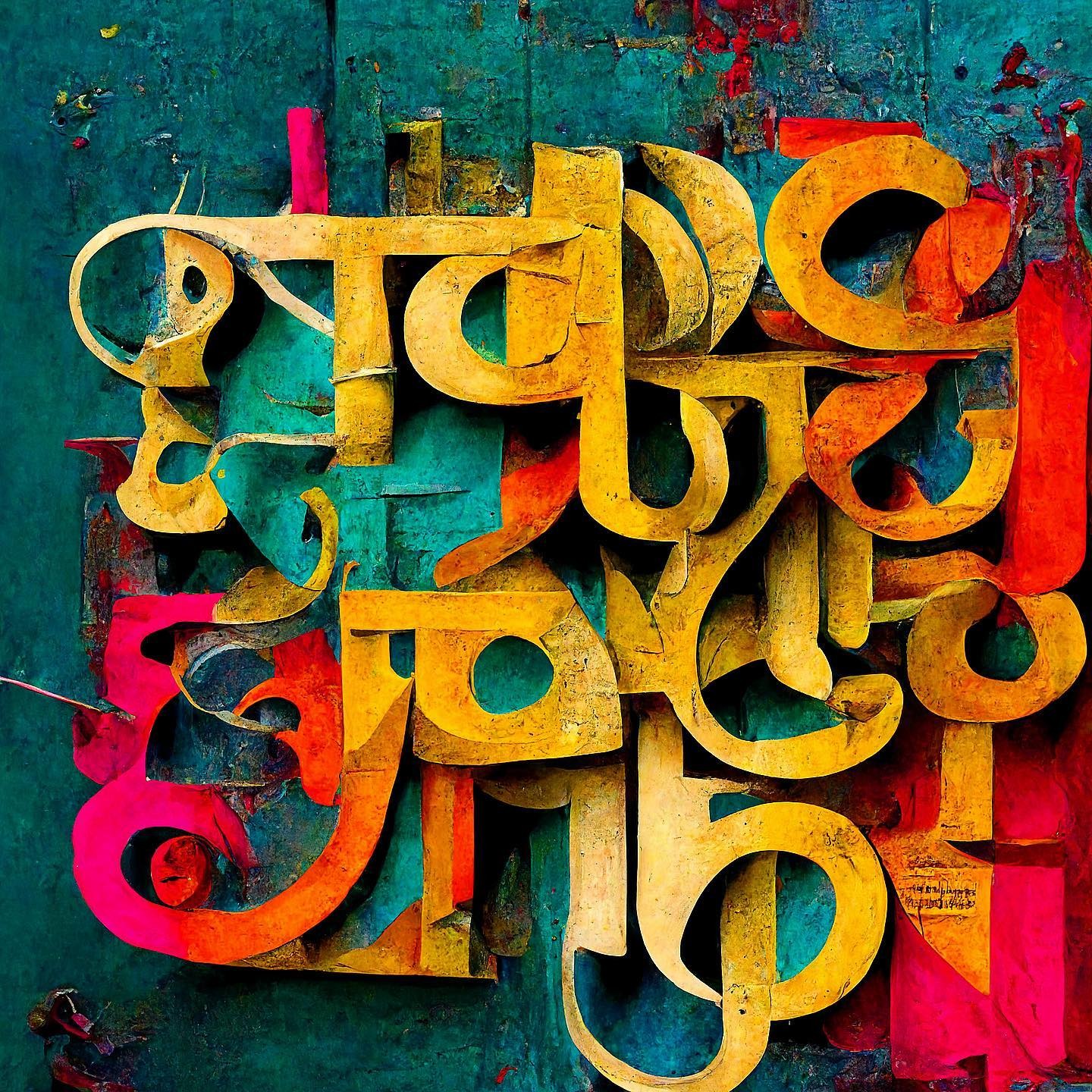 Modern Indian typographical aesthetic exploration with #midjourney #typography
