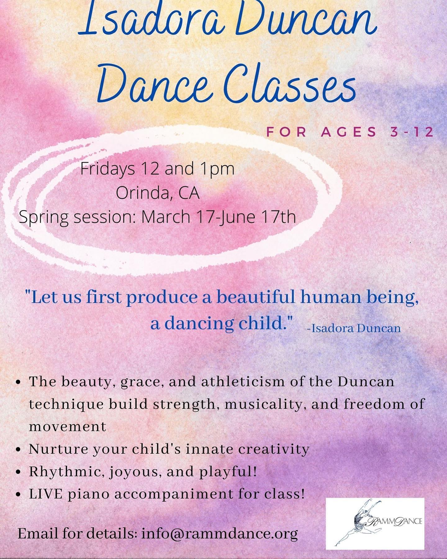 Dancing is every child’s birthright ✨
Spring session is underway and there’s still room for a few more young dancers to join!!
DM for more info ☺️
#isadoraduncan #duncandance #duncandancers #bayareadance #bayareadancers #eastbay #creativedance #rammdance