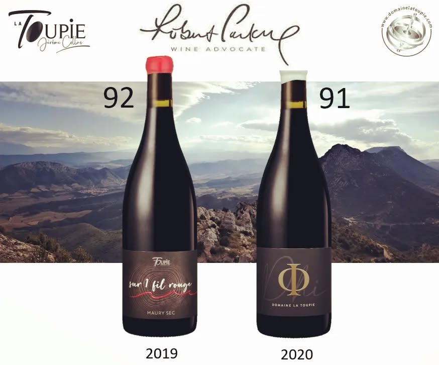 Dans la dernière parution du guide Robert Parker, les cuvées Sur 1 fil rouge et Phi rouge mises à l'honneur.#maury #domainelatoupie #vinduroussillon #mybestof