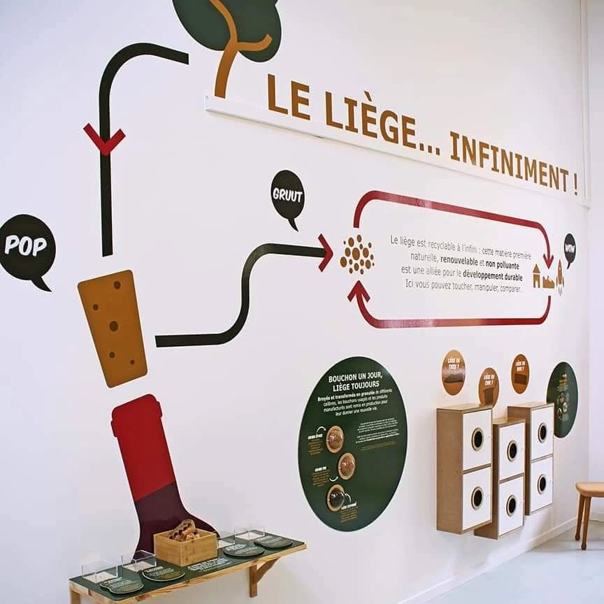 ♻️ 🌳 🍾 Recyclable à l’infini, utilisé jusque dans l’espace, le liège n’a pas fini de faire parler de lui ! Pour ce projet, nous avons rencontré une équipe passionnée et découvert tout un monde 🤩
👉 Notre mission : concevoir un espace interactif sur le thème du développement durable au @musee.duliege de Mézin (47).
Une forêt de chênes-lièges, des machines ancestrales, une histoire fascinante… et pour terminer la visite de cet étonnant musée, les visiteurs sont désormais invités à manipuler :
1️⃣ Trier les bouchons : naturel, aggloméré, technique ou synthétique ?
2️⃣ Observer de très près les différents granulés de lièges
3️⃣ Tâter des objets dans des « boîtes à toucher »… Pas si simple de différencier les objets en cuir, bois, textile ou liège !
4️⃣ Noter son expérience personnelle dans un carnet participatif
5️⃣ Jouer avec un quiz insolite
6️⃣ Retourner les feuilles du chêne-liège…
7️⃣ et voter !
- - - - - - - - - - - - - - - - - - - - - - - - - - - - - - -
🧐 Et vous ? Quand avez-vous utilisé du liège pour la dernière fois ?
- - - - - - - - - - - - - - - - - - - - - - - - - - - - - - -
💪 Un projet réalisé en étroite collaboration avec une équipe au top ! Merci Muriel Pagès, Axel Lebris, les bénévoles et l’équipe des services techniques !
🙌 Avec @emilieblabla_graphiste et @christelleloubriat médiatrice culturelle
et bien sûr, pour tous les projets de l’extrême, Bertrand Bachala fidèle conseiller technique et patient menuisier 🛠
@lafabriquetoimeme est membre de @collectif_wow - Collectif de médiation culturelle indépendante
#mediationculturelle #musee #museeenfamille #graphisme #liege #lafabriquetoimeme