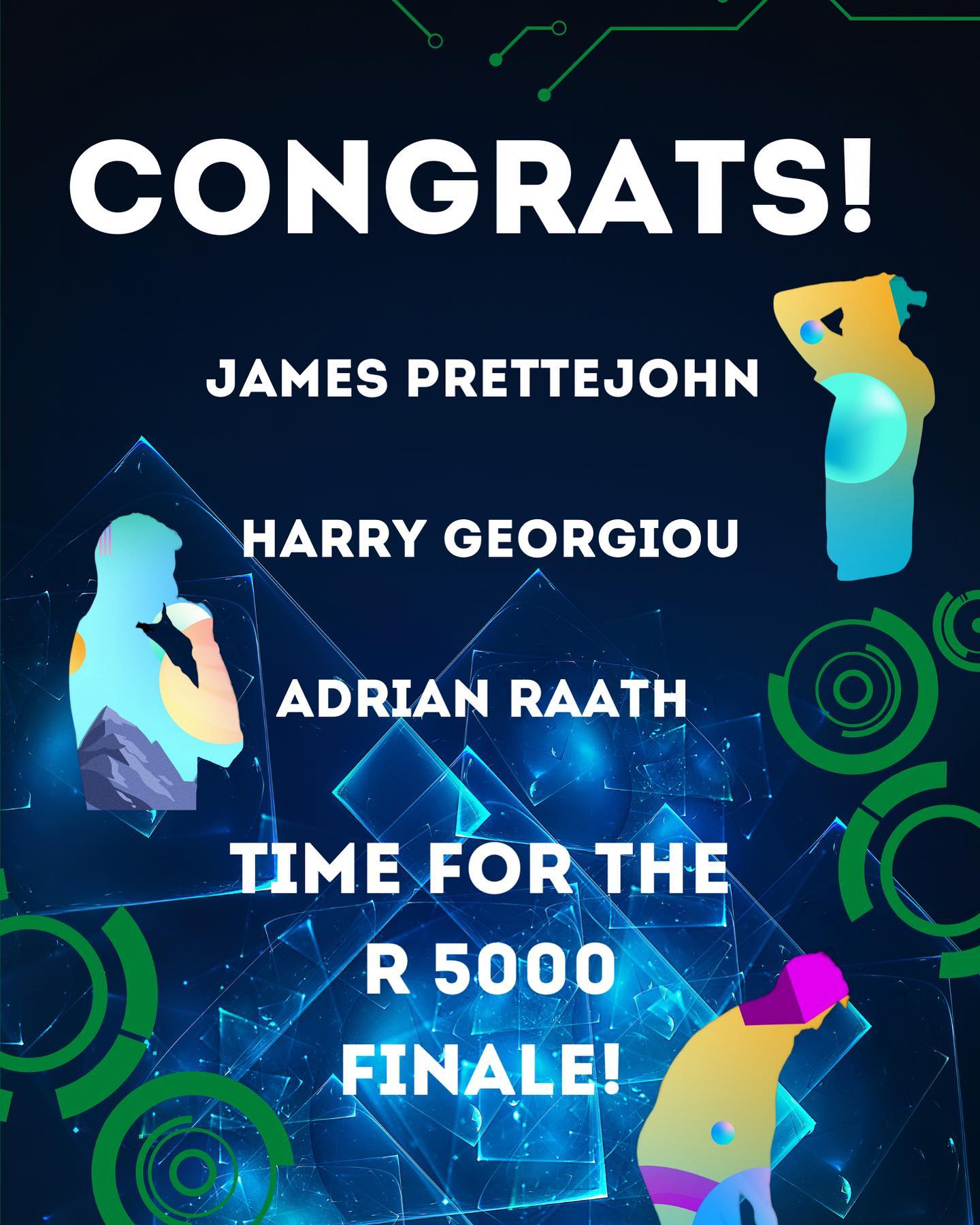 🔥Huge props to @its_harry_geo , @j.prettejohn and @adrianraath for winning our scramble comp!🔥
🤩They have each won a free 1 month membership for the simulator🤩
It’s time for them to face off for
🏆THE GRAND PRIZE OF R5000 GOLF SCIENCE VOUCHER!!!🏆
❤️Thanks to everyone who participated❤️
#capetowngolf #golfcpt #golfsimulator #golfrsa
#golfsouthafrica #westernprovincegolf #wpgolf #pgatour #indoorgolf #indoorsimulator #drivingrange #golftips
#lpgatour #lettour #livgolf #golfcoach #golfswing #golfvibes
#golflife #golfgirl #golfgirls #juniorgolf #kidsgolf #sakidsgolf #uskidsgolf