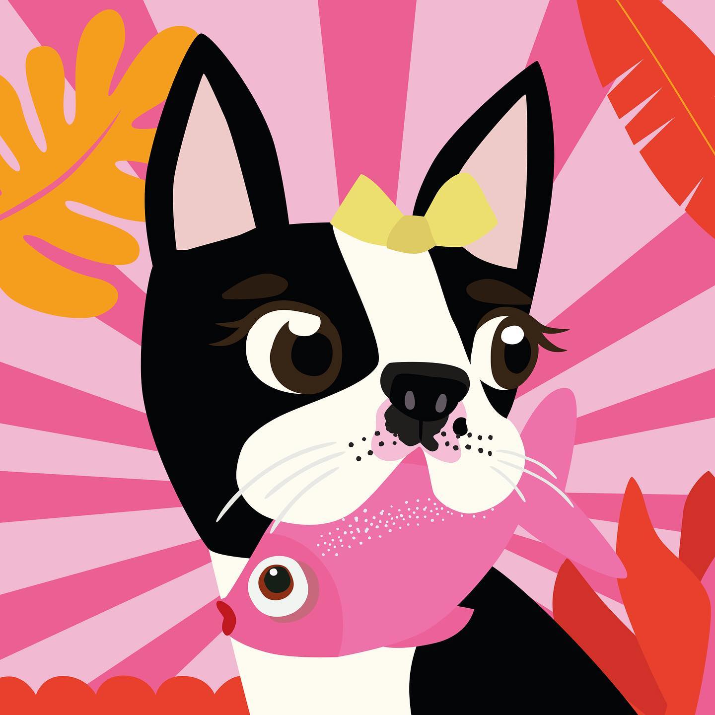 Da ich ja ein ganz grosser Hundefreund bin, widme ich meine heutigen 3 Posts einfach mal den unglaublichen Fellfreunden! Hier mein Boston Terrier Mädchen - ich hoffe ihr liebt sie genauso wie ich :) und der Fisch wird natürlich nicht gefressen, sie hat ihn vor dem Angler gerettet und bringt ihn zurück in seinen Bach… Wie ist es bei dir? Bist du auch Hundefreund? Oder bist du Team Katze? Oder einfach beides?
.
#lolabrennt #wild #love#mehrfarbeimleben #artthatmakesyouhappy #illustration #dog