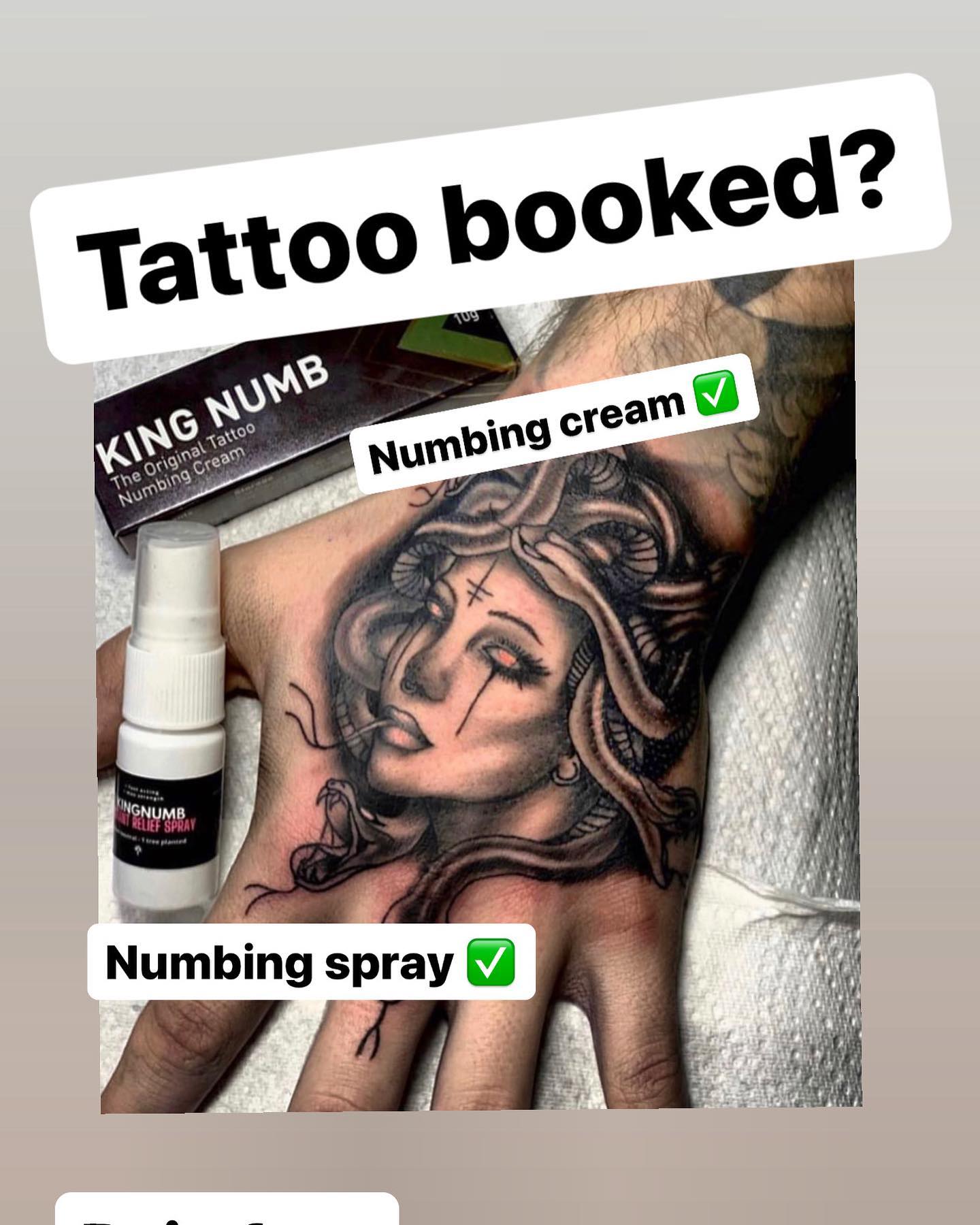 UK’s number 1 for tattoo numb products!
From £9.99!
Kingnumb original numbing creams and numbing sprays! #kingnumb #tattoo #tattooflash #tattoos #tattooideas #handtattoo #tattoohand #tattoohands #numbingcream #tktx #tattoonumb