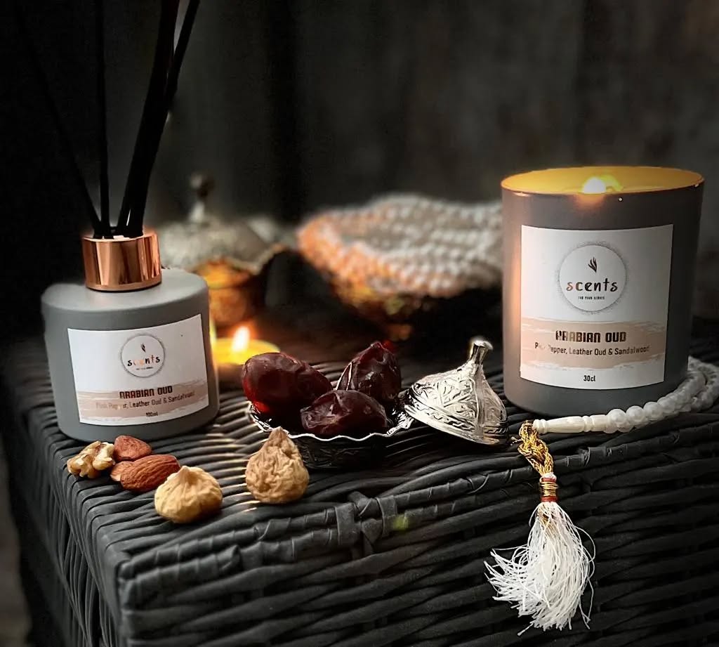 Divine Scents
Celebrate the spirit of love and harmony this Eid and fill your home with heavenly smells from Scents For Your Senses.
www.scentsforyoursenses.co.uk