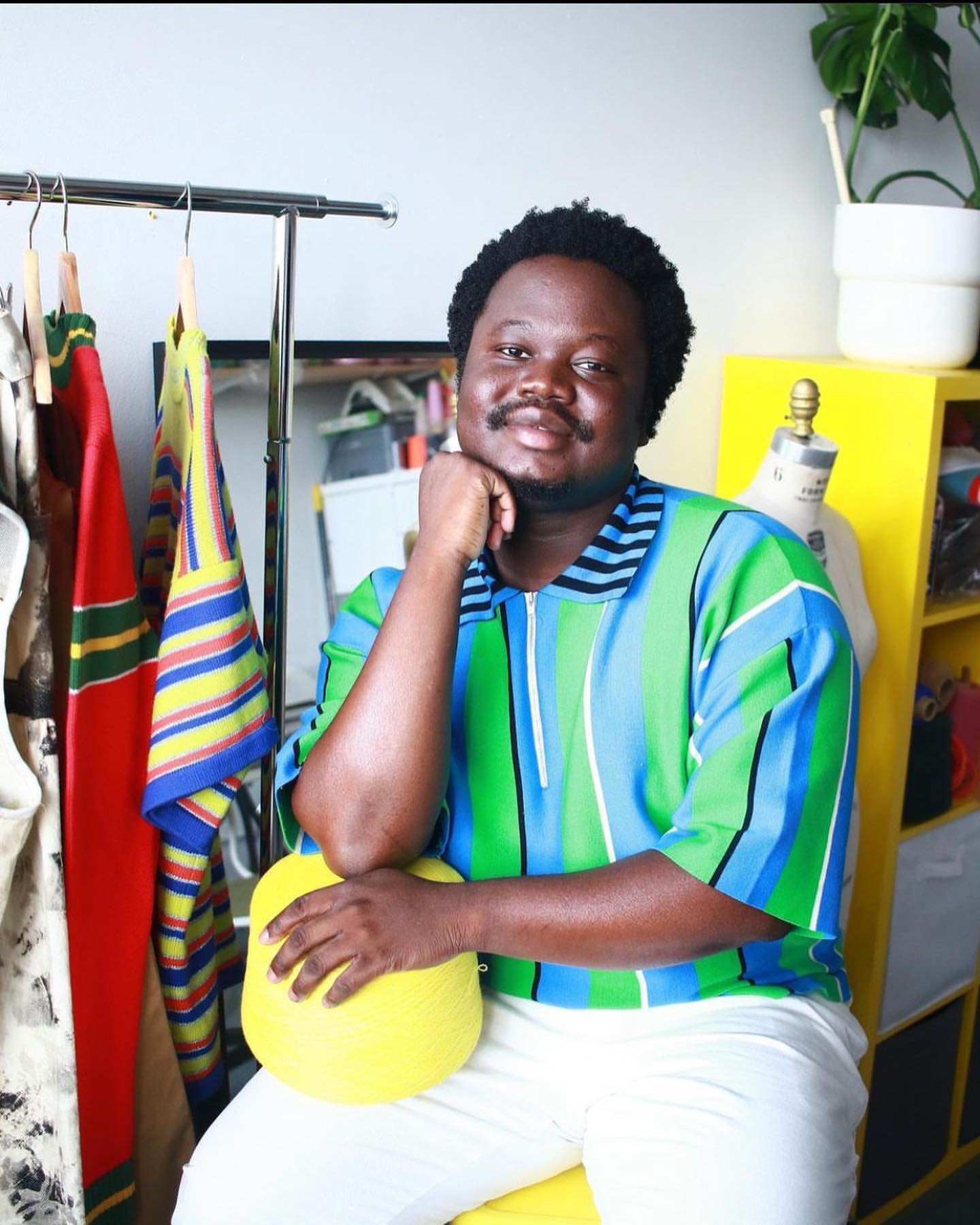 Meet the wonderful Jacques Agbobly! They are an experienced Fashion Designer with a demonstrated history of working in the apparel and fashion industry. Skilled in Industrial Sewing, Social Media, Textile Design, Styling, and Pattern Making. They are the founding designer of @agbobly. Agbobly emphasizes Black, queer and immigrant design codes, highlighting a global perspective. As a design studio, Agbobly continues to create unique pieces on a made-to-order basis, in addition to creating knitwear and ready-to-wear items that cater to a wider clientele. We can’t wait to film their story!