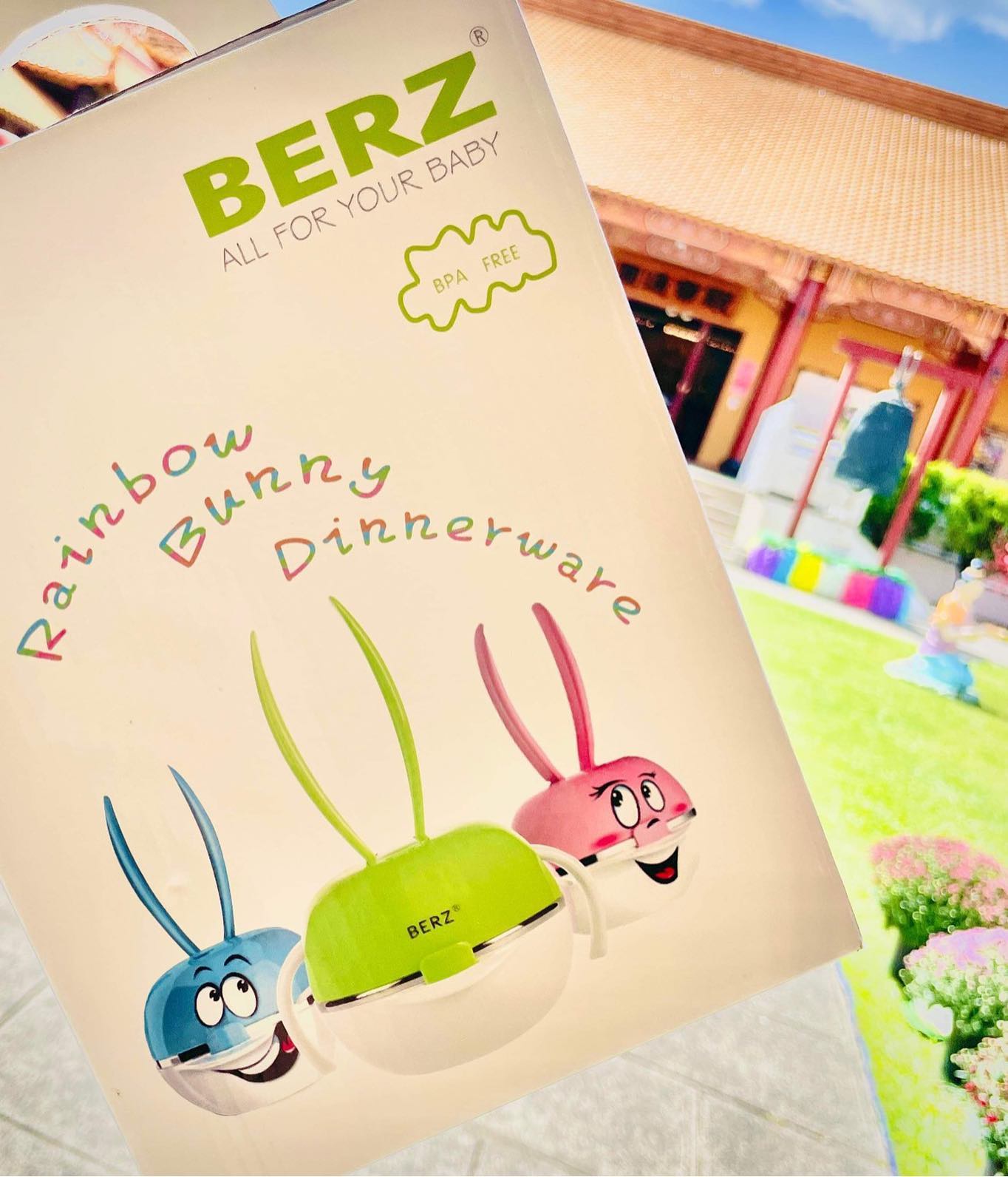 Rainbow Bunny Dinnerware available for our Sunday morning Baby Blessing in theme with our Rabbit Zodiac babies! See you in a week!