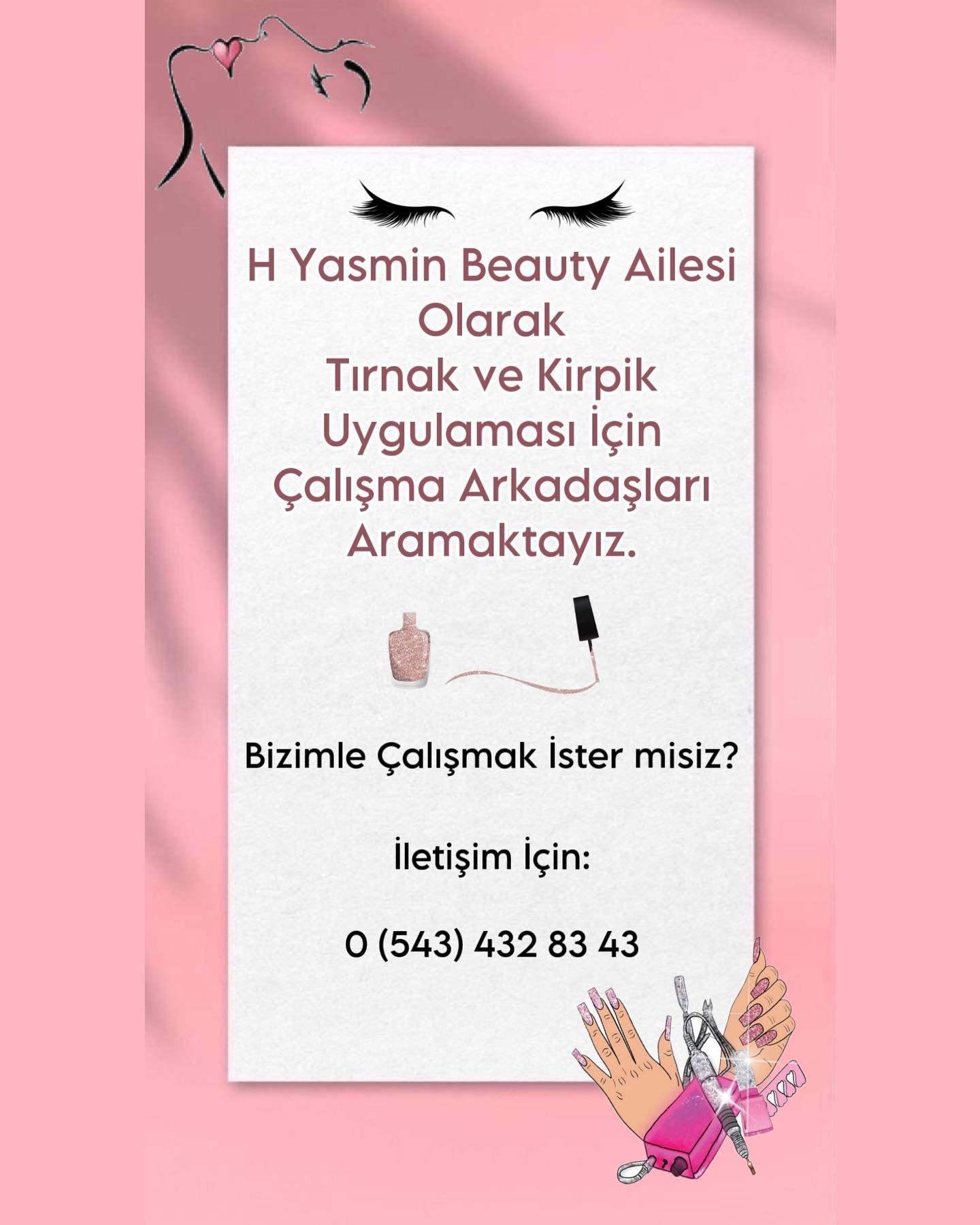 Ekibimizi büyütüyoruz, ekibimizin bir parçası olmak için
0543 432 83 43 bizi arayabiliriz 🌸 #keşfetteyiz