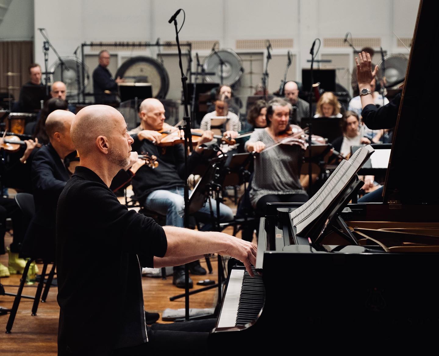 Recording of Herman Vogt’s new Piano Concerto this week. Thanks to #hermanvogt @nrkkork and @lawoclassics 🙏🏻🎹 photo: @t_wolden