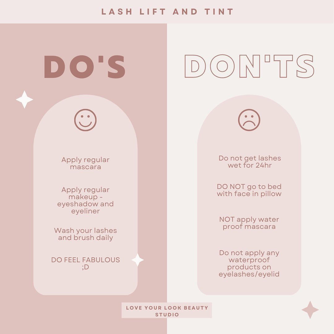 Just some friendly friday reminders to keep your lash lift & tint looking fresh! ♡
#lashlift #lashextensions #lashliftandtint #lashtint #loveyourlook #makeup #loveyourlookbeautystudio