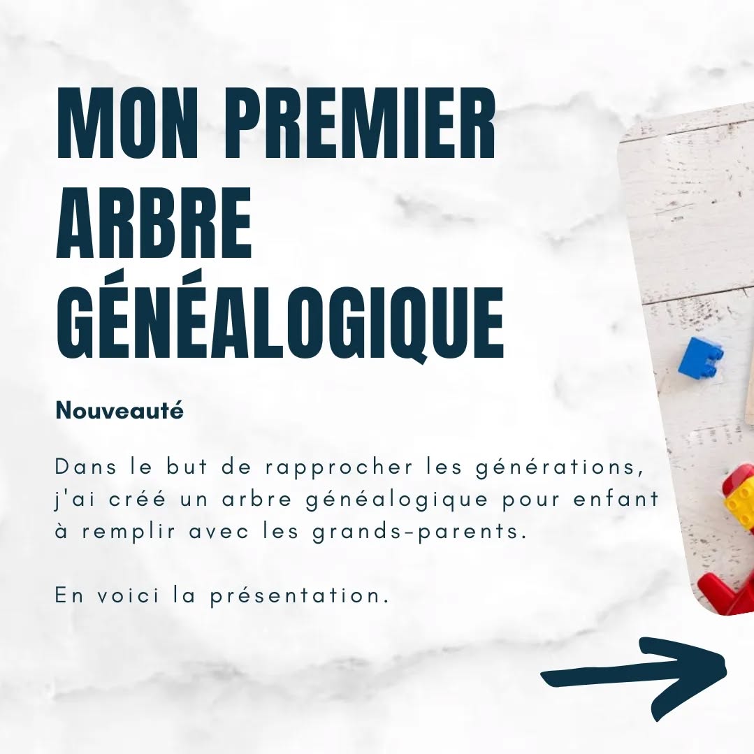Dans le métier de généalogiste, une des choses les plus importantes (si ce n'est là plus importante) c'est la transmission. Pour aider les générations à communiquer, j'ai créé cet arbre généalogique pour que les enfants, dès leurs plus jeunes âges, puissent questionner leurs grands parents sur leurs passé. Je vous présente ici ce support de mémoire.
Disponible sur mon shop!
#genealogie #transmission #memoire #souvenir #famille #arbre