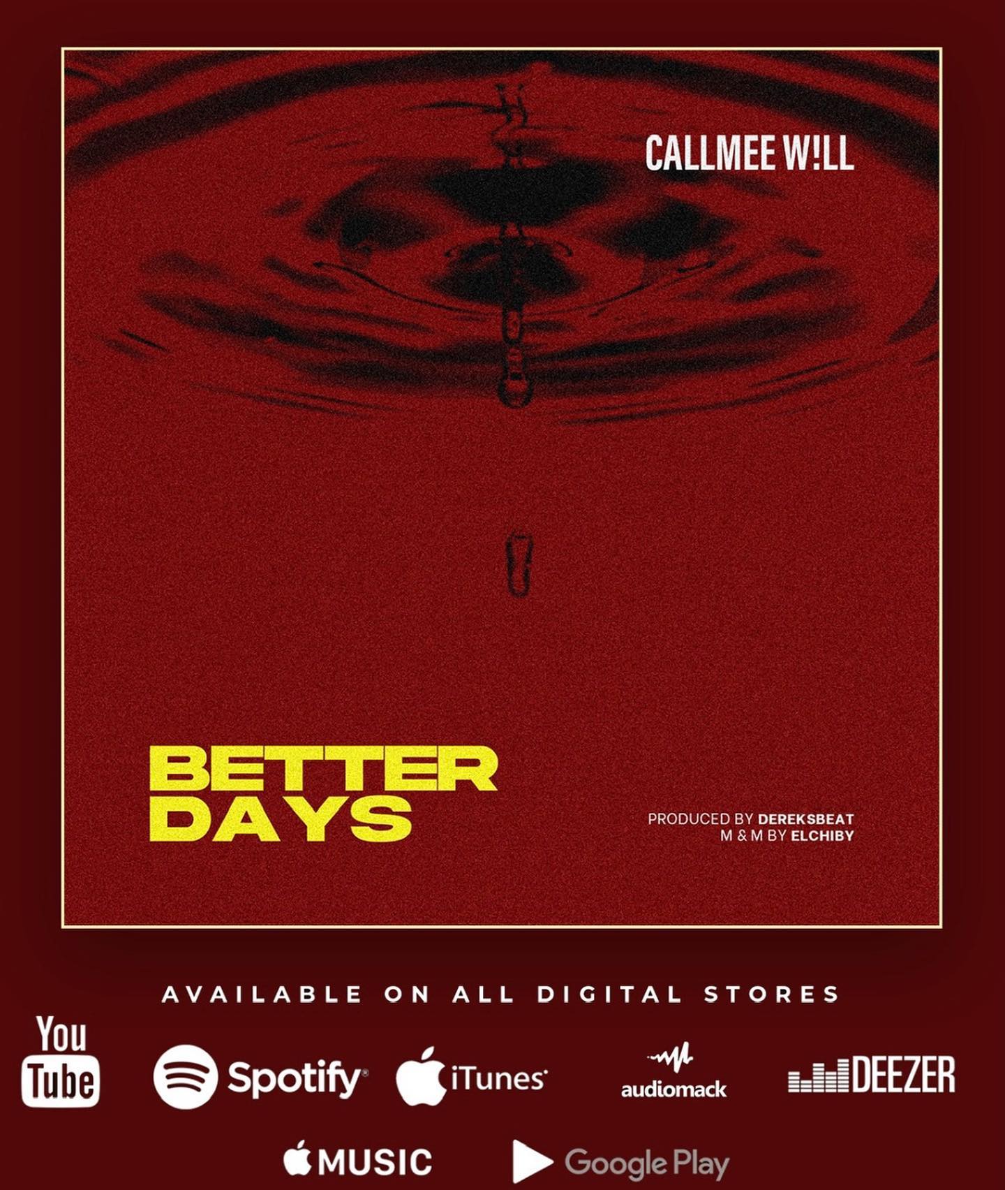 It’s been almost 2yrs i put out an official record,you know how you make plans and try to follow through but life takes you on a different journey and there’s little or nothing you can do about it. Just like you,yes you, everyone is going through something they don’t speak about or you just don’t know,especially people who seem like they’ve got it all figured out so no be only you get problem. Cheer up!!
Shege plenty but through the pain,struggle,disappointments,long nights,short days,lost sleep,lost time,tears,sweat and blood I’M STILL HERE! and i had so much to express on this record but i made it simple instead and i hope it resonates with you,inspires and motivates you to keep going 💪🏽❤️…Cheers to better days 🥂
OUT NOW!!! Link @ bio pls share/repost 🙏🏽
Produced by @dereksbeat ❤️
Mixed & Mastered @elchiby ❤️
Graphics @meangrafix
#betterdays #betterdaysbywill #newmusic