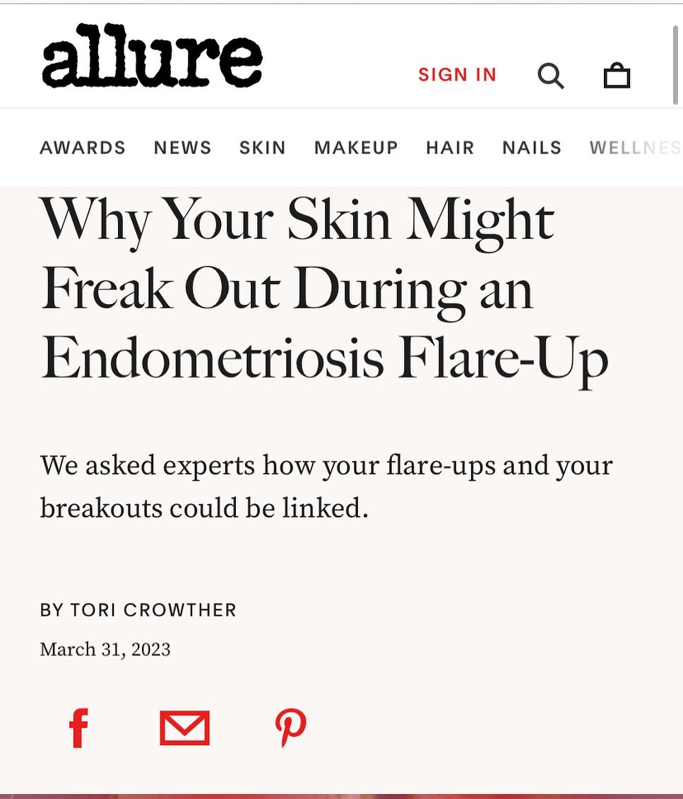 Proud of this piece I wrote for @allure all about endo and the connection to the skin. Mega thanks to @ranellamd, @driferodney, Dr Jessica Opoku-Anane, Ken Sinervo at centerforendocare for your expertise. And huge thanks to @tayloreglynn for editing! Link in bio to read
