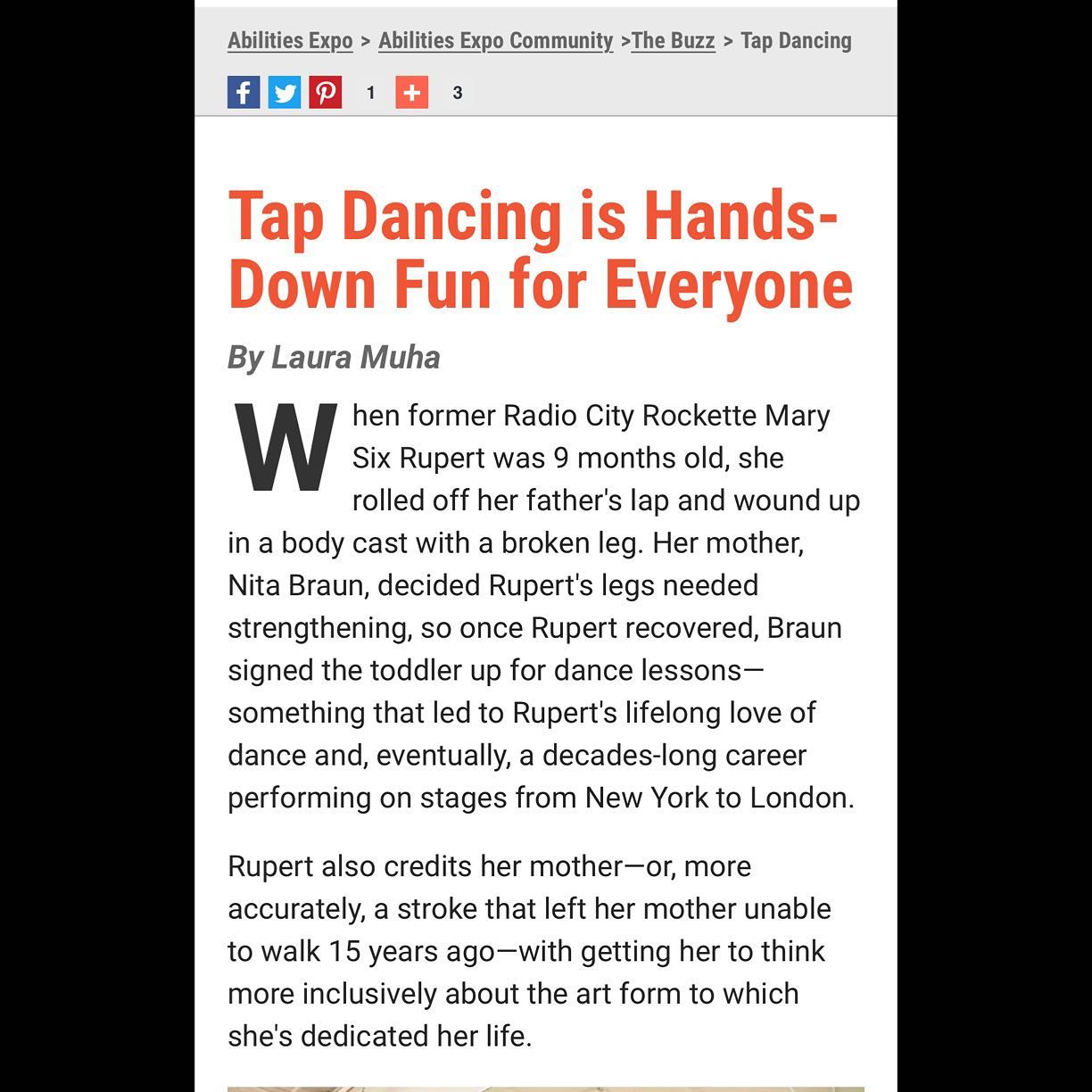 Ahead of our performance this Saturday, 5/6 at 1 PM at New Jersey Convention and Expo Center in Edison, we wanted to share an article written for the @abilities_expo. Learn how Mary Six Rupert’s idea morphed from a system to a not-for-profit tap ensemble that strives to make tap dancing inclusive and accessible.
#marysixrupert #tapontap #msrtapontap #tapdance #tapdancing #tapdancer #tapdancers #newyork #newyorkcity #nyc #nyny #newyorknewyork #tapdancinghandsdown #tapgloves #tapboard #inclusion #inclusivity #allabilities #wheelchair #diversity #adaptation #showtime #covid #masks #may6 #convention #creativity #followme #followforfollowbacks #edisonnj
