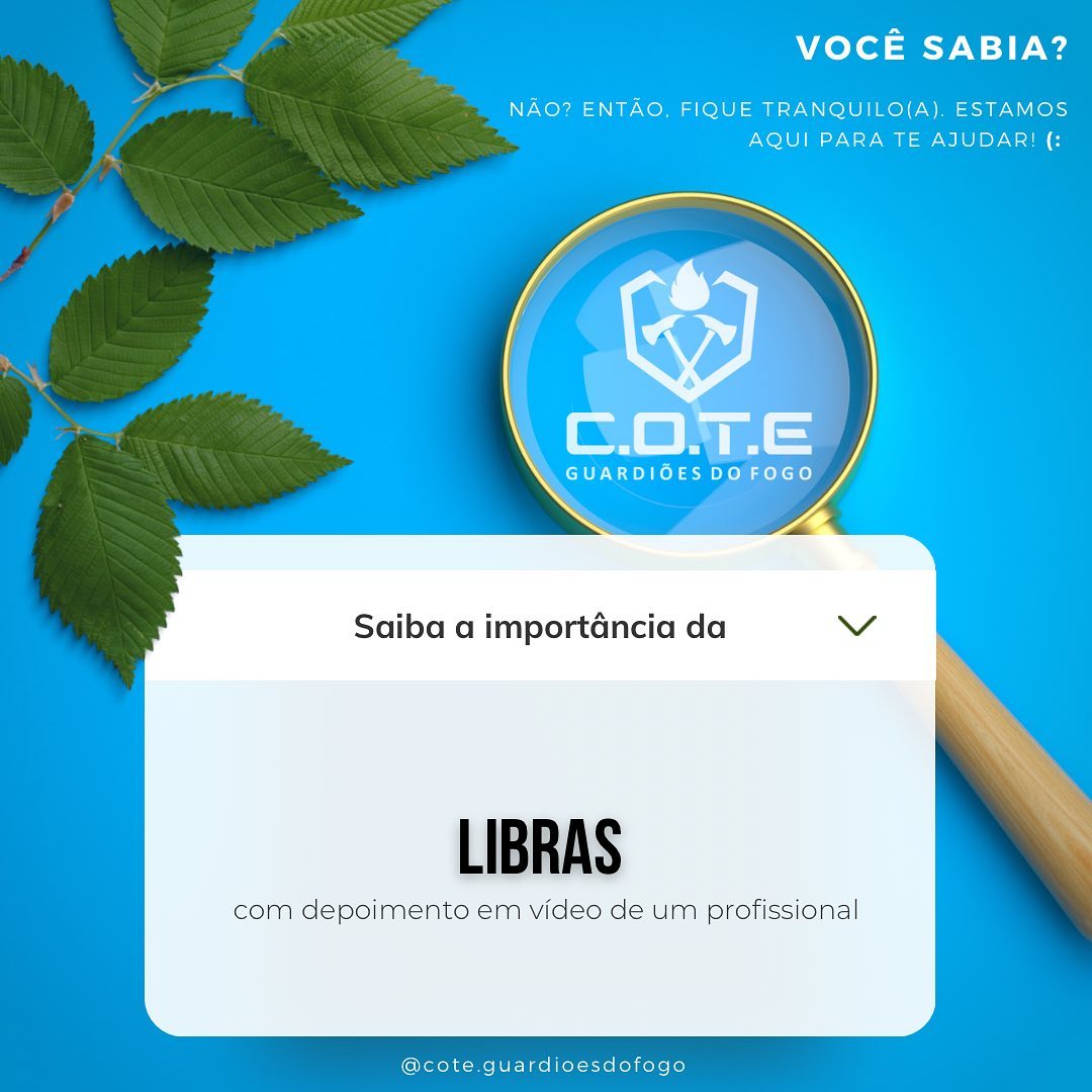 Neste post, estamos aqui para falar sobre a importância da Linguagem Brasileira de Sinais (LIBRAS) para a inclusão social! 🫶🏻
⠀
Para assistir ao vídeo completo, bastar pesquisar por “Libras Salva Marcelo Martins” no Youtube.
⠀
Com esse objetivo, de compartilhar conhecimento em prol do próximo, que estaremos realizando o curso de LIBRAS.
⠀
Estamos com as ÚLTIMAS matrículas abertas para a nossa próxima turma, aguardando você! 🤝🏻❤️
⠀
Período: Noturno (18:30 às 22:30).
Turma: Segunda e Quinta.
Carga Horária: 40 horas.
Duração: 10 dias.
⠀
Ficou interessado(a)? Venha você também fazer parte desse projeto! Entre em contato conosco para maiores informações e garanta a sua vaga! 😍
⠀
Deixe também, aqui nos comentários, o que mais você gostaria de ver por aqui! ↓
⠀
Compartilhar conhecimento, é compartilhar vida! ❤️🤝
⠀
C.O.T.E. - Guardiões do Fogo,
“Lutando pela sua vida e seu futuro.”
⠀
#conhecimentoépoder #libras #vidas #primeirossocorros